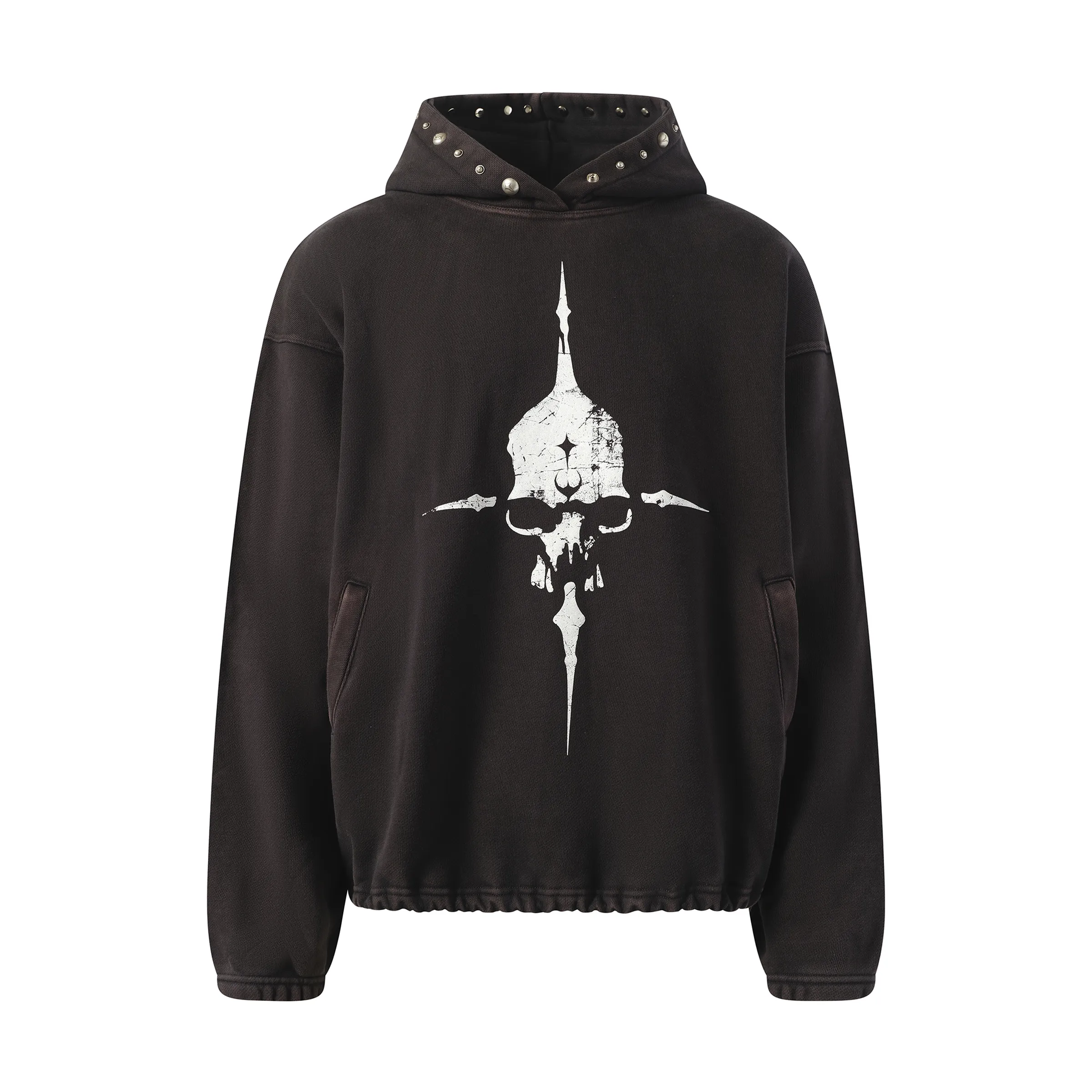 Peace Stud Hoodie in Black sold by MARAIS product image thumbnail 5