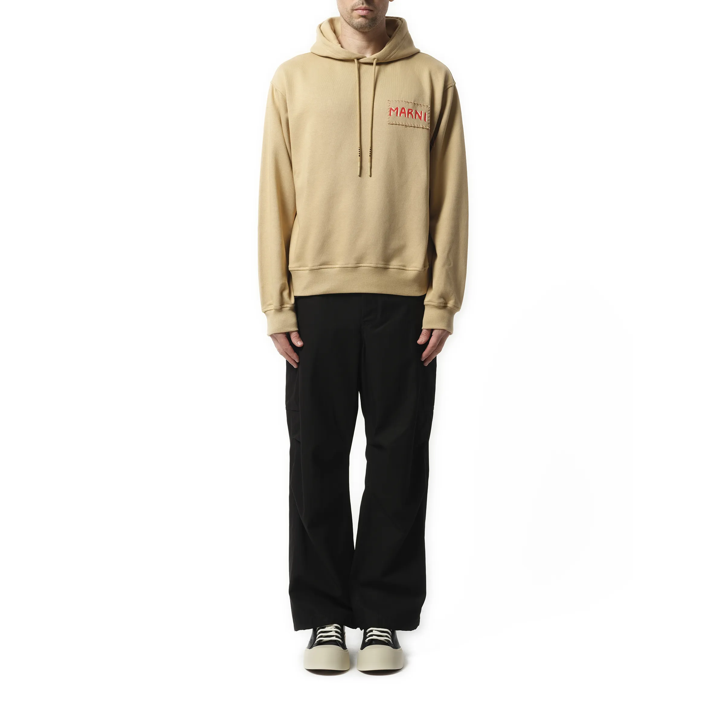 Logo Patch Hoodie in Winter Wheat sold by MARAIS product image thumbnail 4