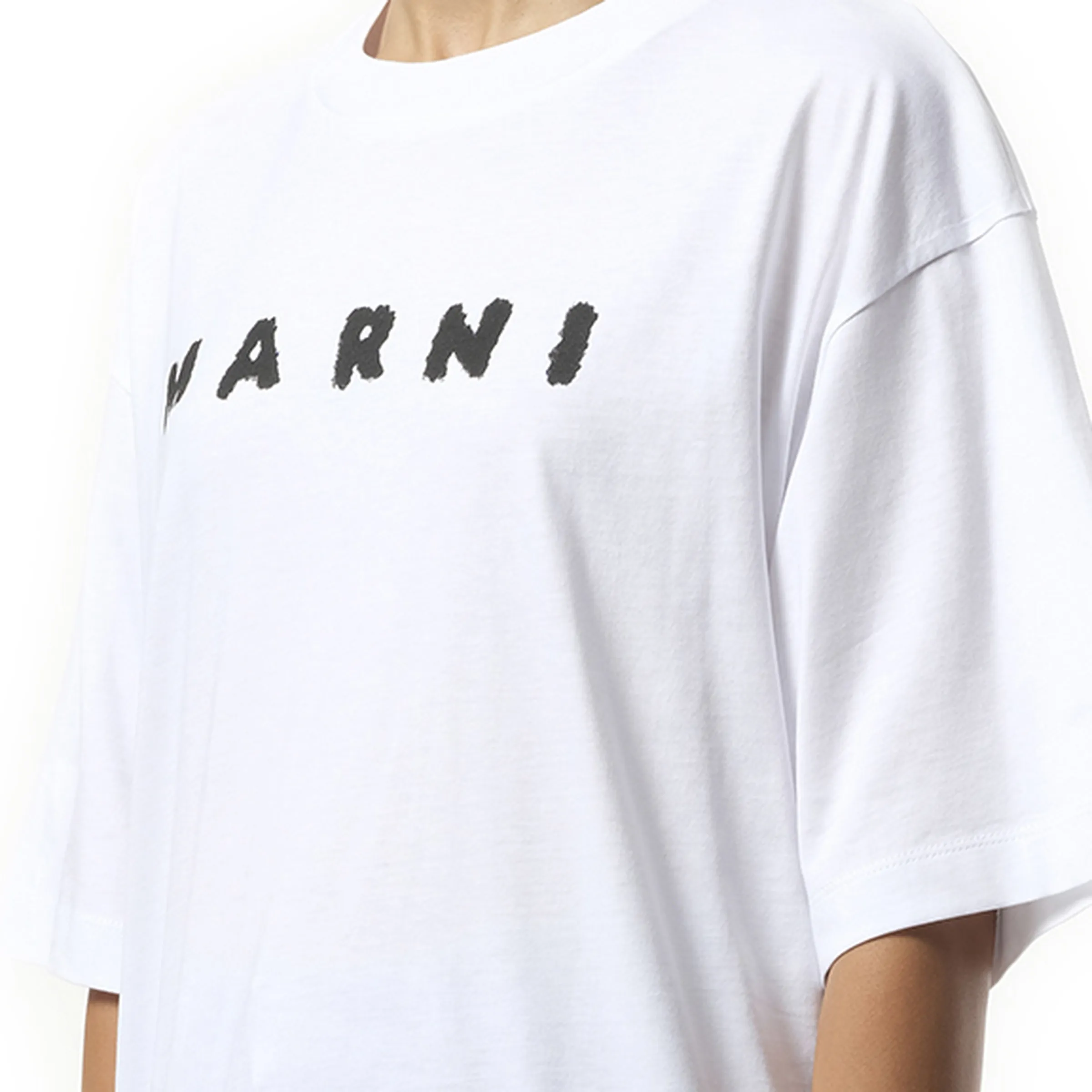 Boxy Logo T-Shirt in Lily White sold by MARAIS product image thumbnail 3