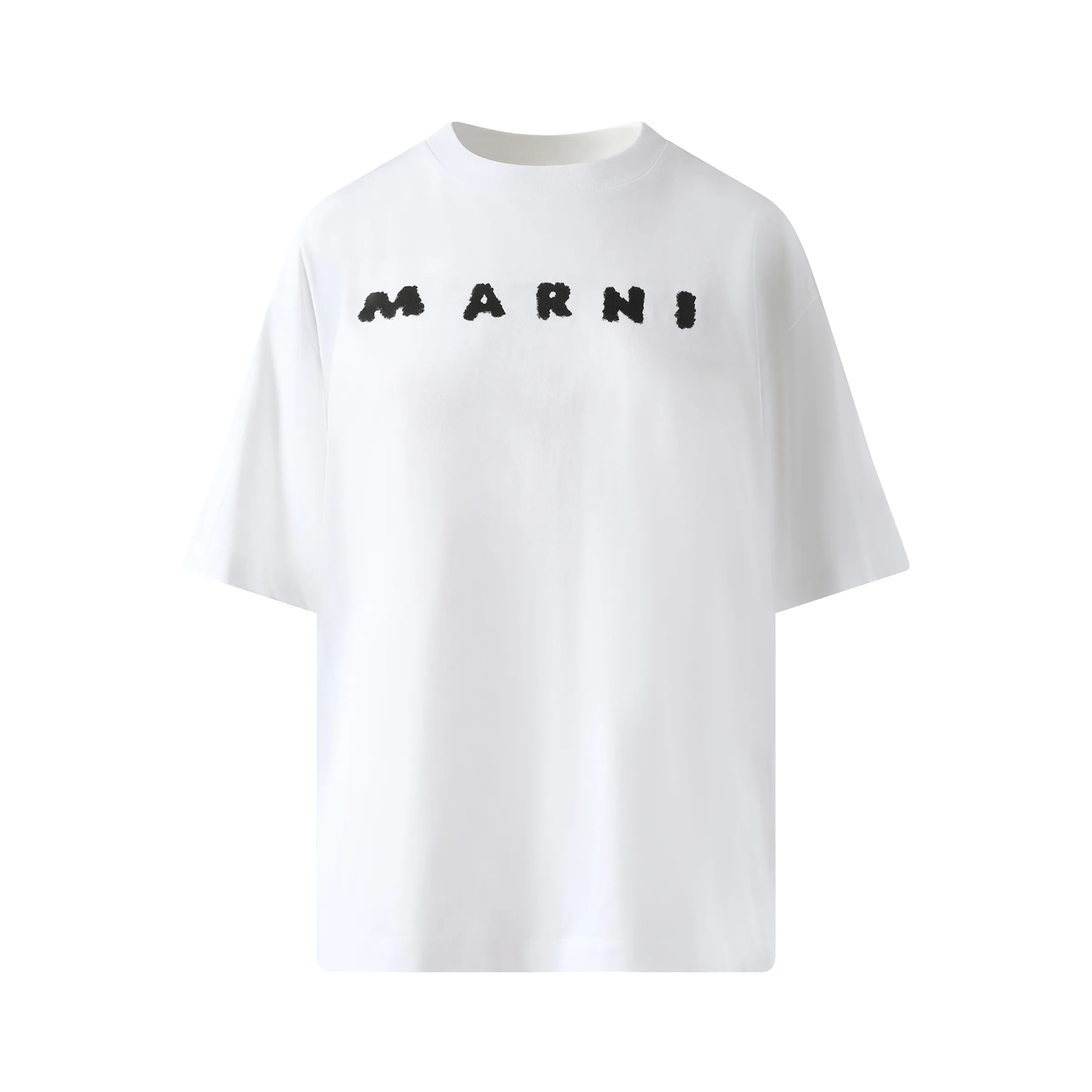 Boxy Logo T-Shirt in Lily White sold by MARAIS product image thumbnail 2