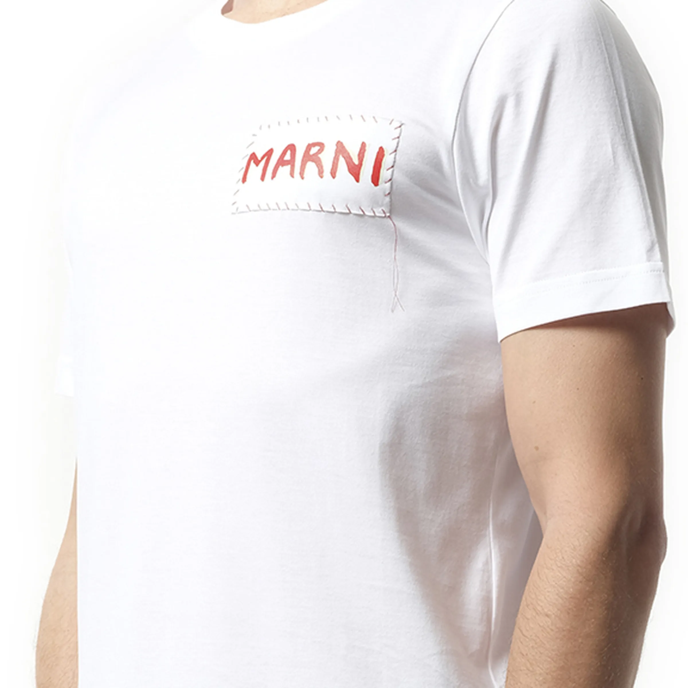 Logo Patch T-Shirt in Lily White sold by MARAIS product image thumbnail 3