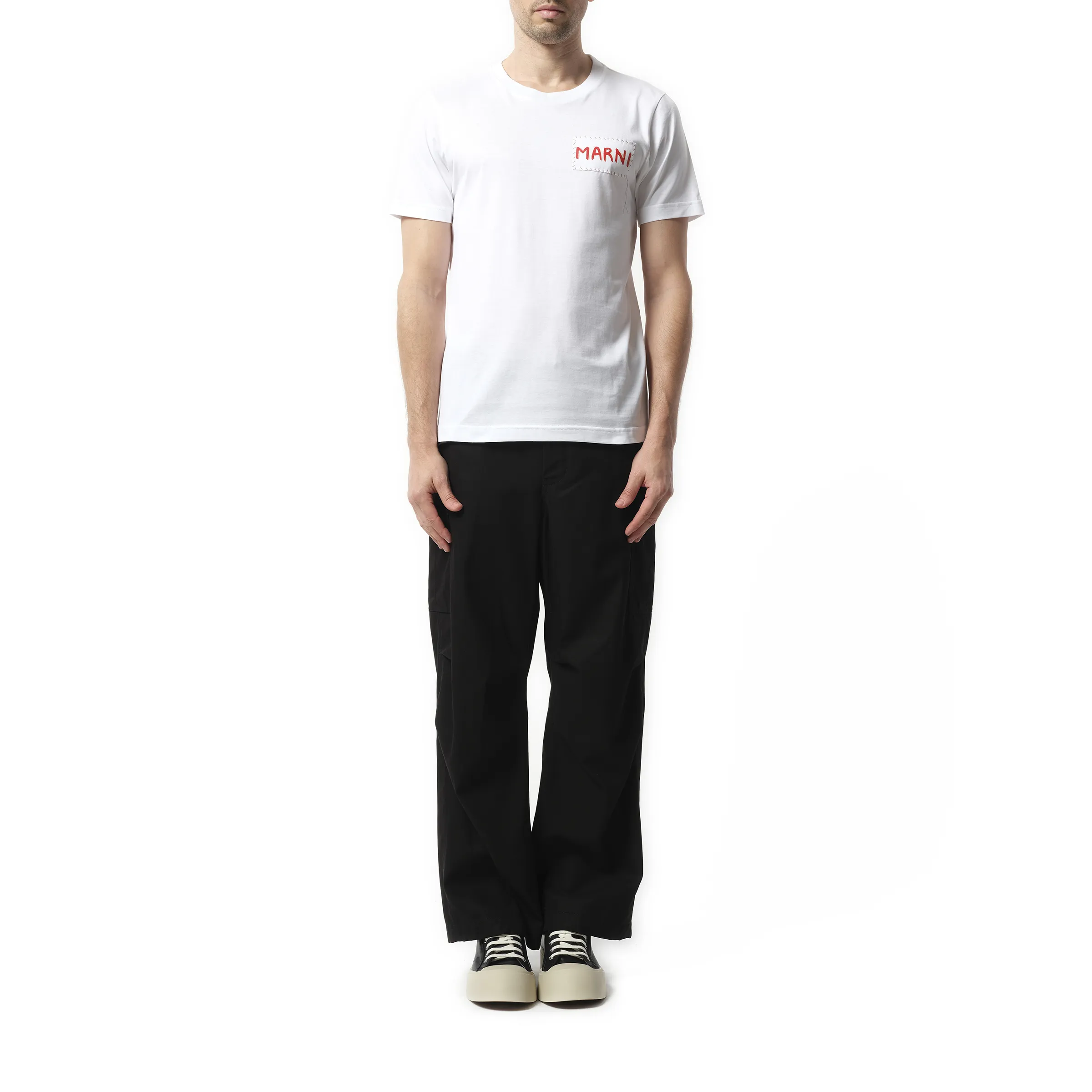 Logo Patch T-Shirt in Lily White sold by MARAIS product image thumbnail 4