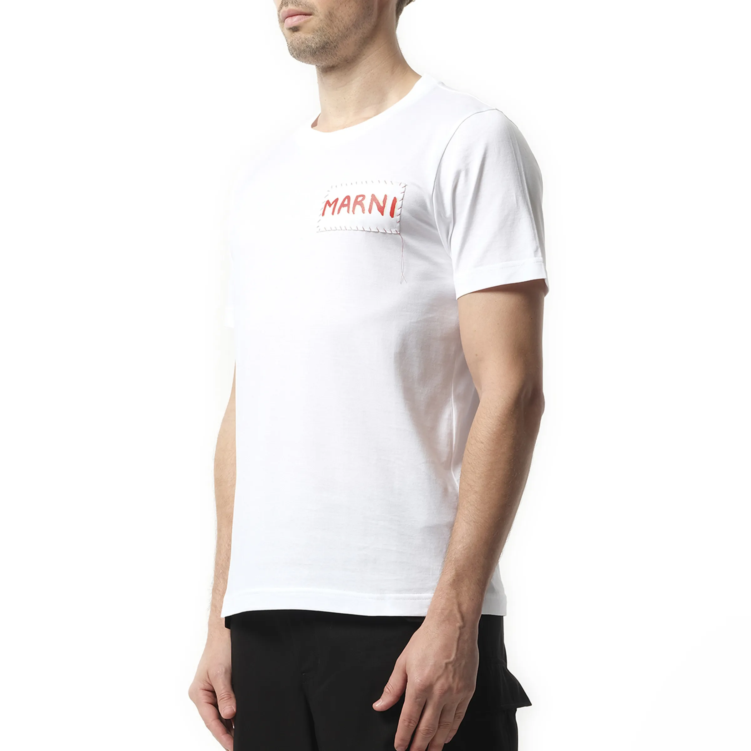Logo Patch T-Shirt in Lily White sold by MARAIS product image thumbnail 5