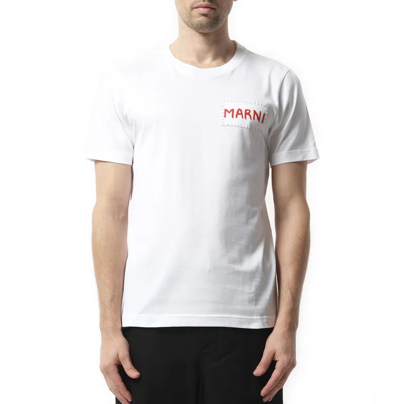 Logo Patch T-Shirt in Lily White sold by MARAIS