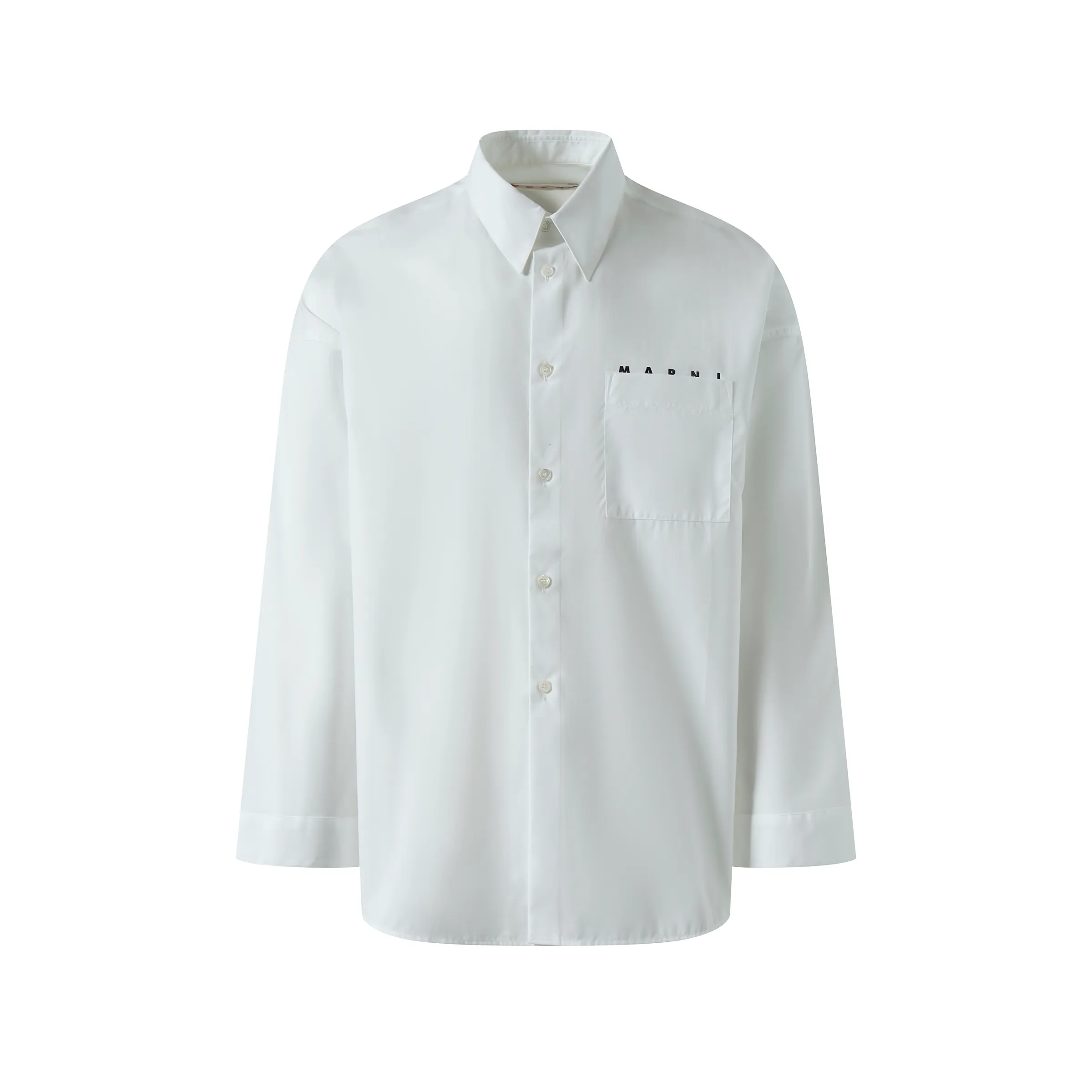 Logo Poplin Shirt in Lily White sold by MARAIS product image thumbnail 2