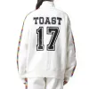 Long Sleeve Zip Sweatshirt in White sold by MARAIS