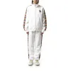 Long Sleeve Zip Sweatshirt in White sold by MARAIS