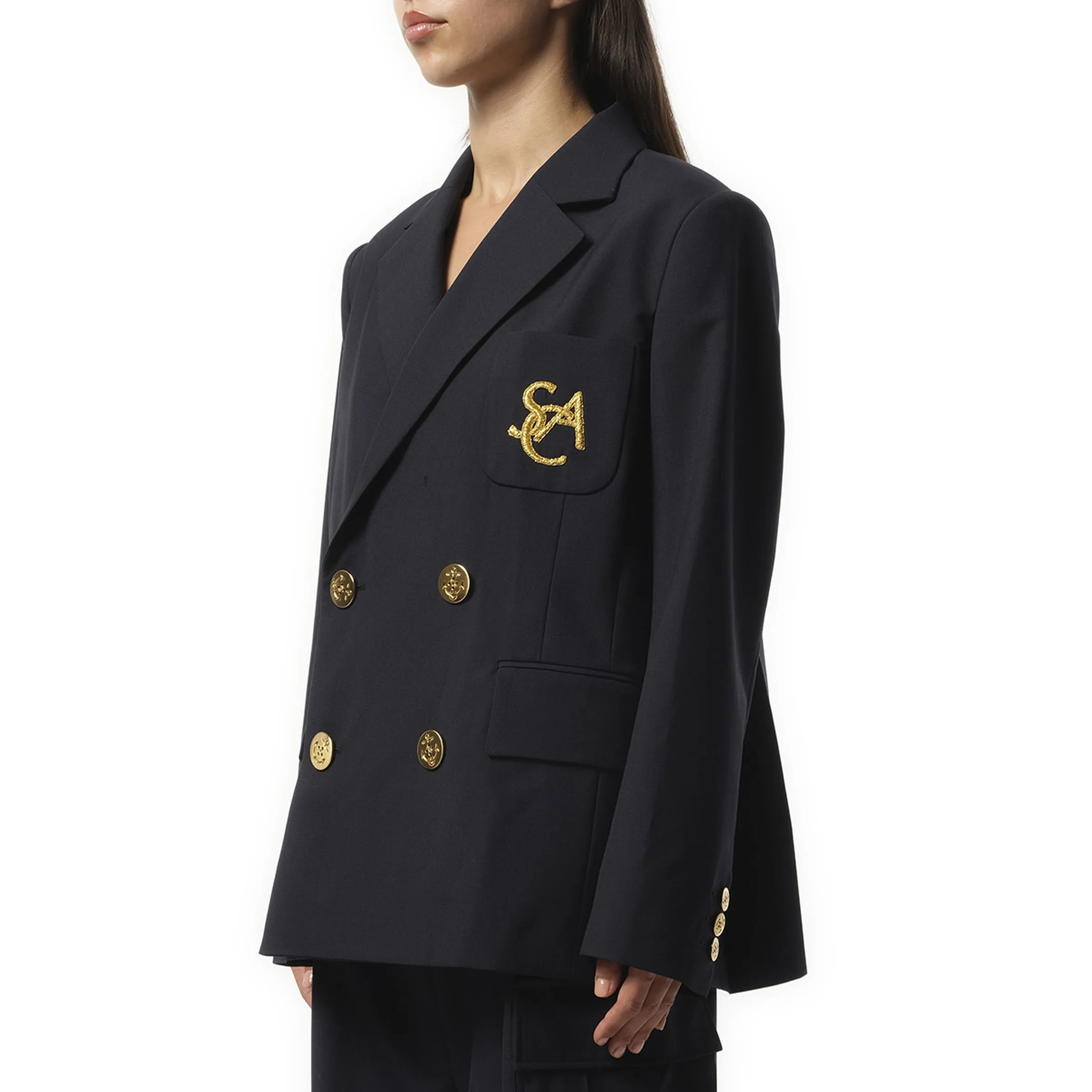 Emblem Suiting Jacket in Navy sold by MARAIS product image thumbnail 5