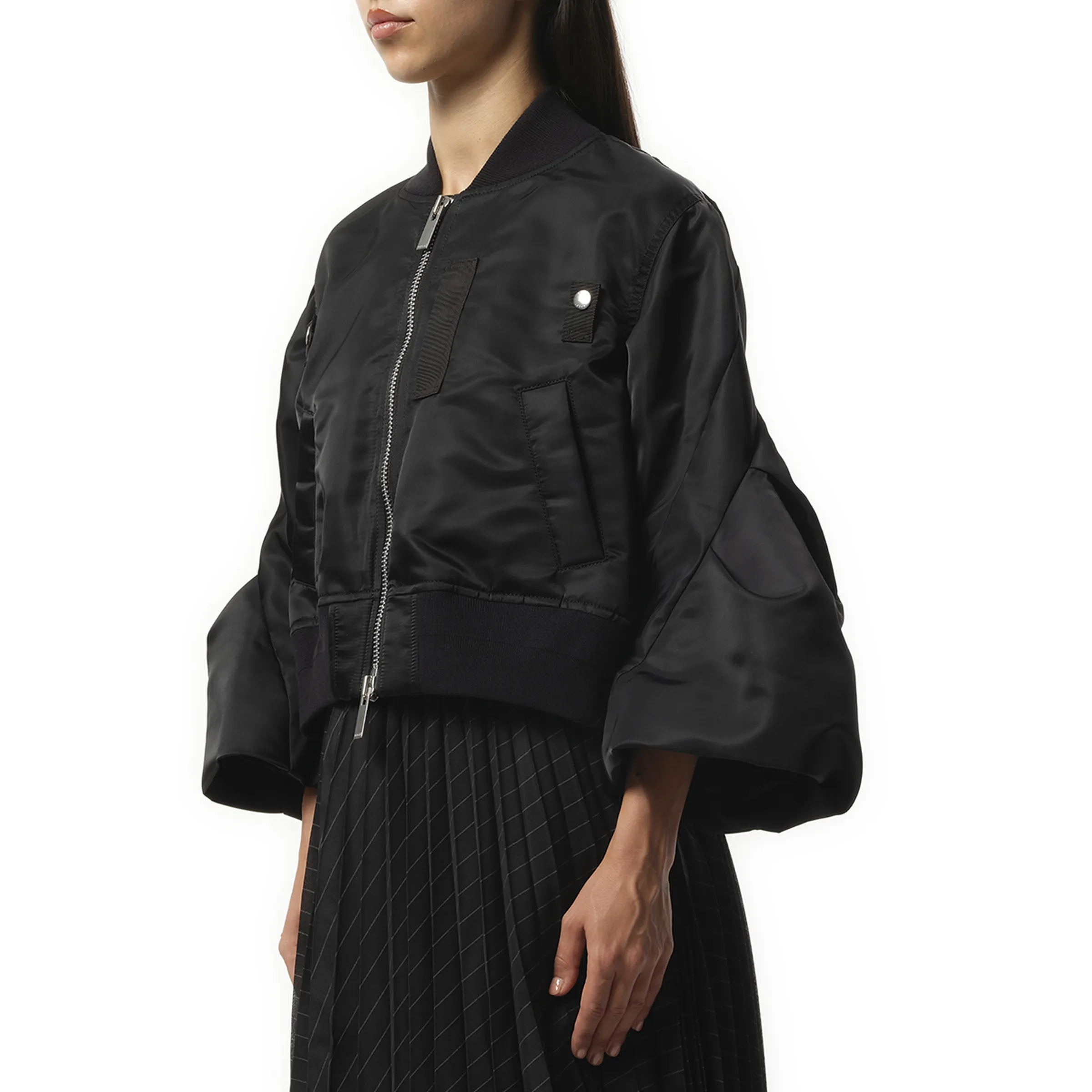 Nylon Twill Balloon Blouson in Black sold by MARAIS product image thumbnail 5