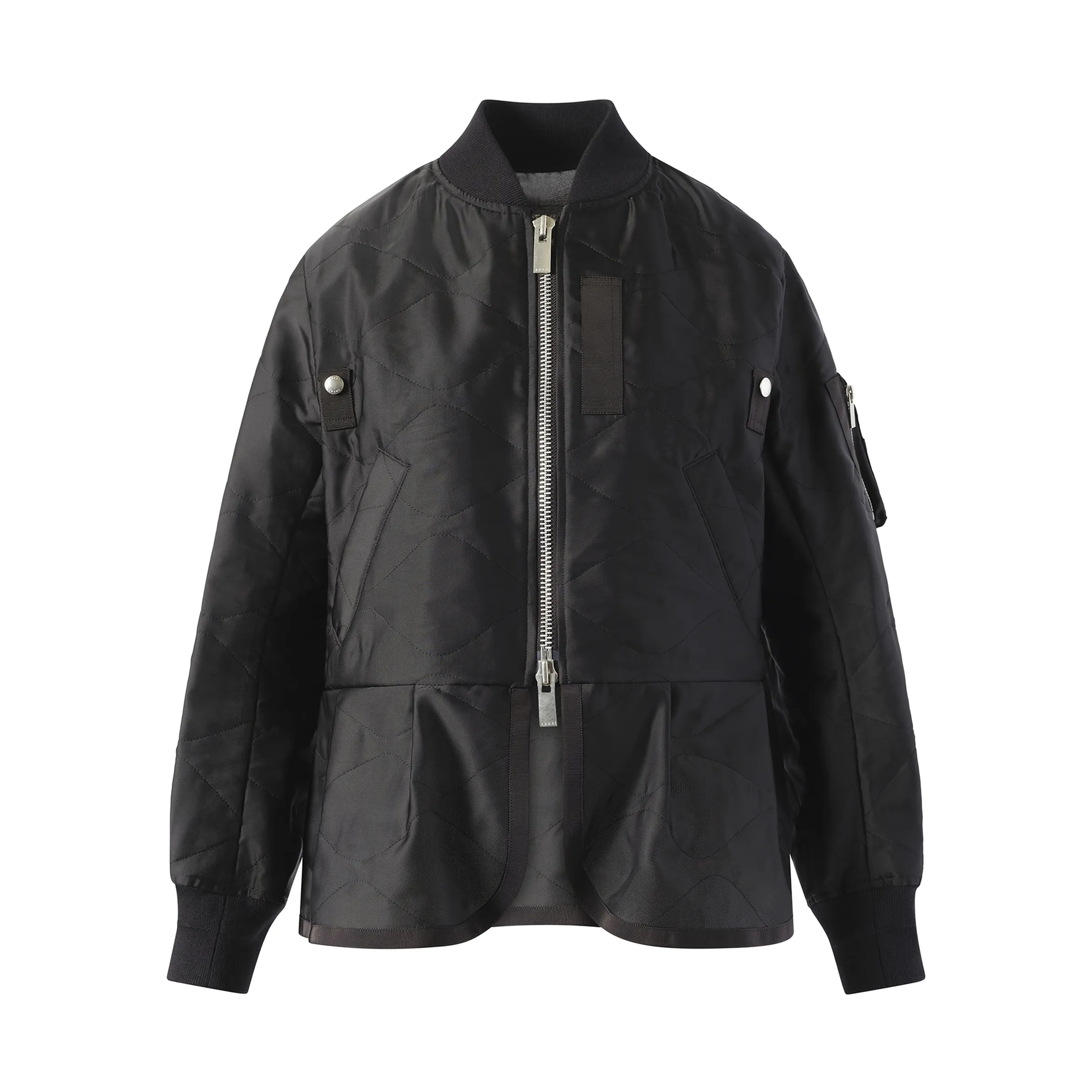 Quilted Satin Blouson in Black sold by MARAIS product image thumbnail 2