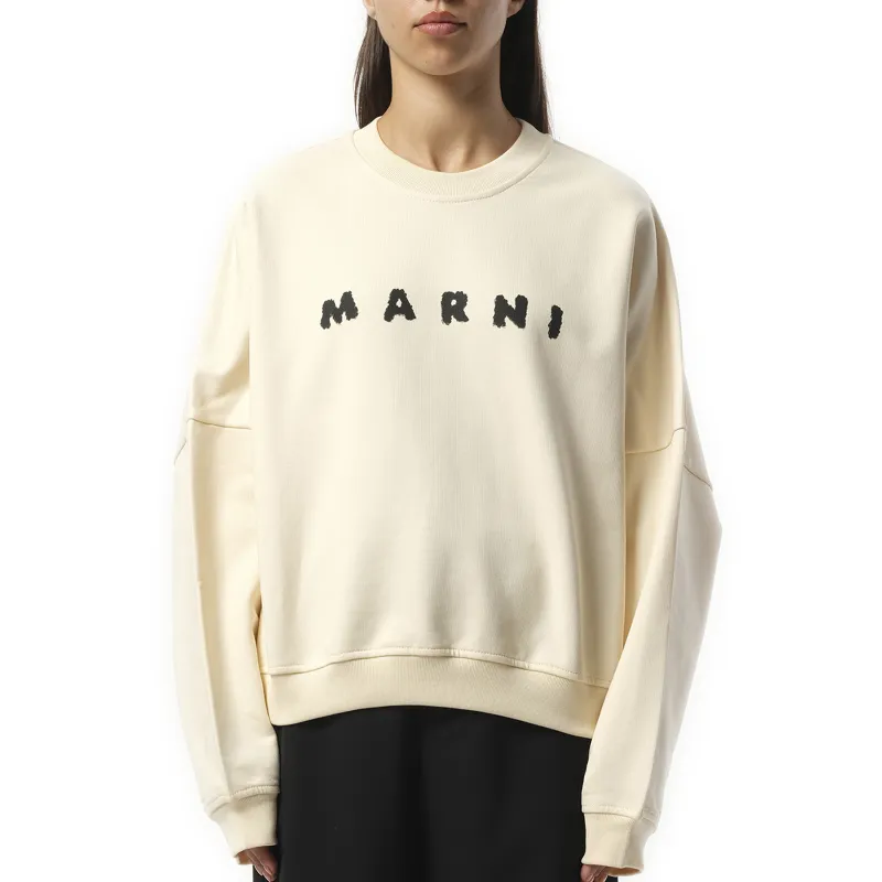 Logo Sweatshirt in Ivory sold by MARAIS