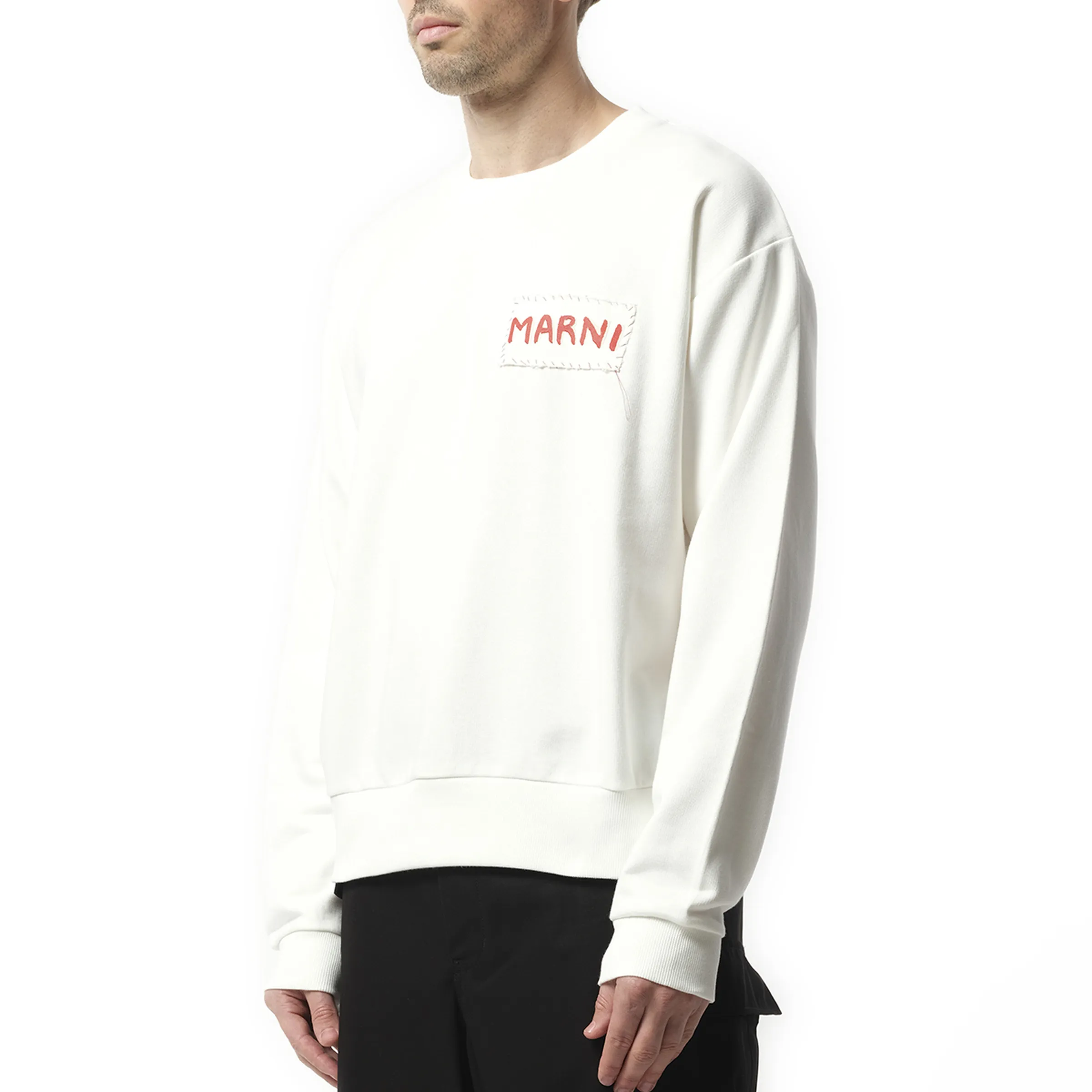 Logo Patch Sweatshirt in Natural White sold by MARAIS product image thumbnail 5