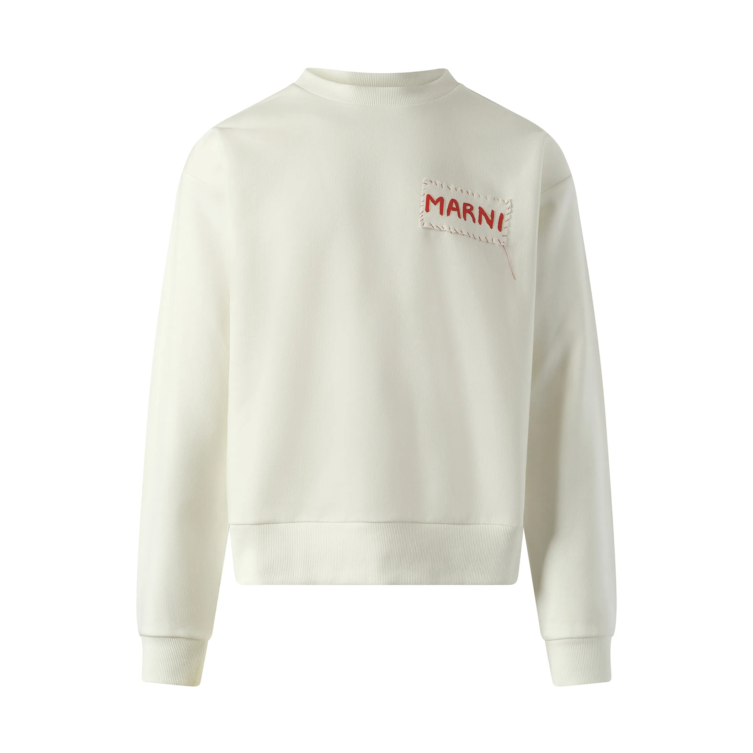 Logo Patch Sweatshirt in Natural White sold by MARAIS product image thumbnail 2
