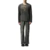 Runway Distressed Chest Sweater in Grey sold by MARAIS
