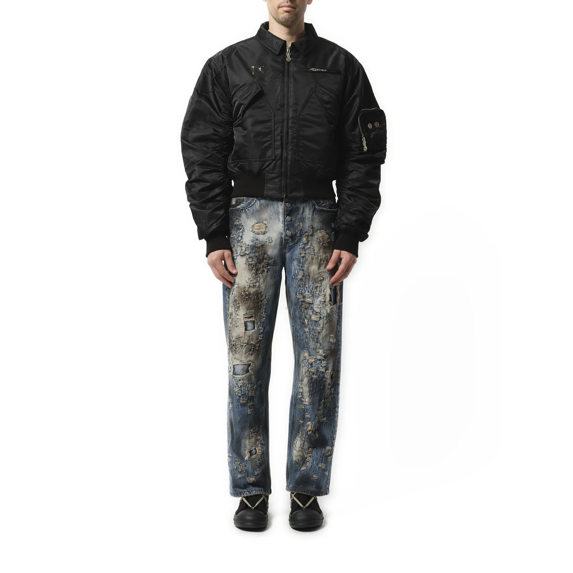 a wingless bird Jacket in Black sold by MARAIS product image thumbnail 4