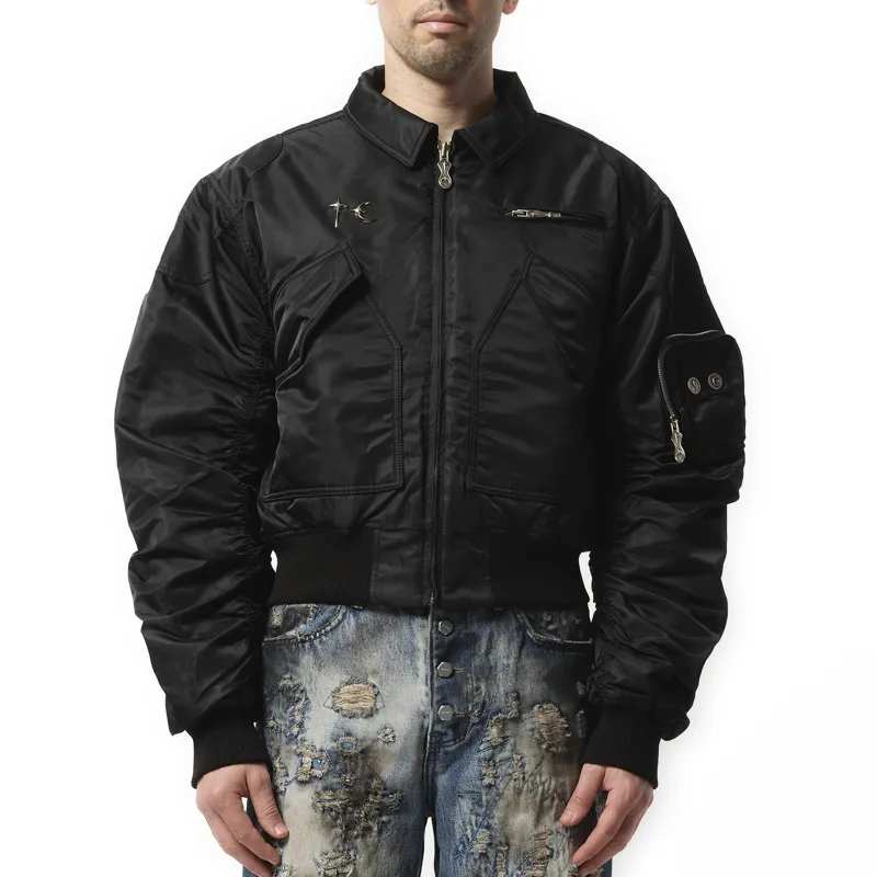 a wingless bird Jacket in Black made by Thug club