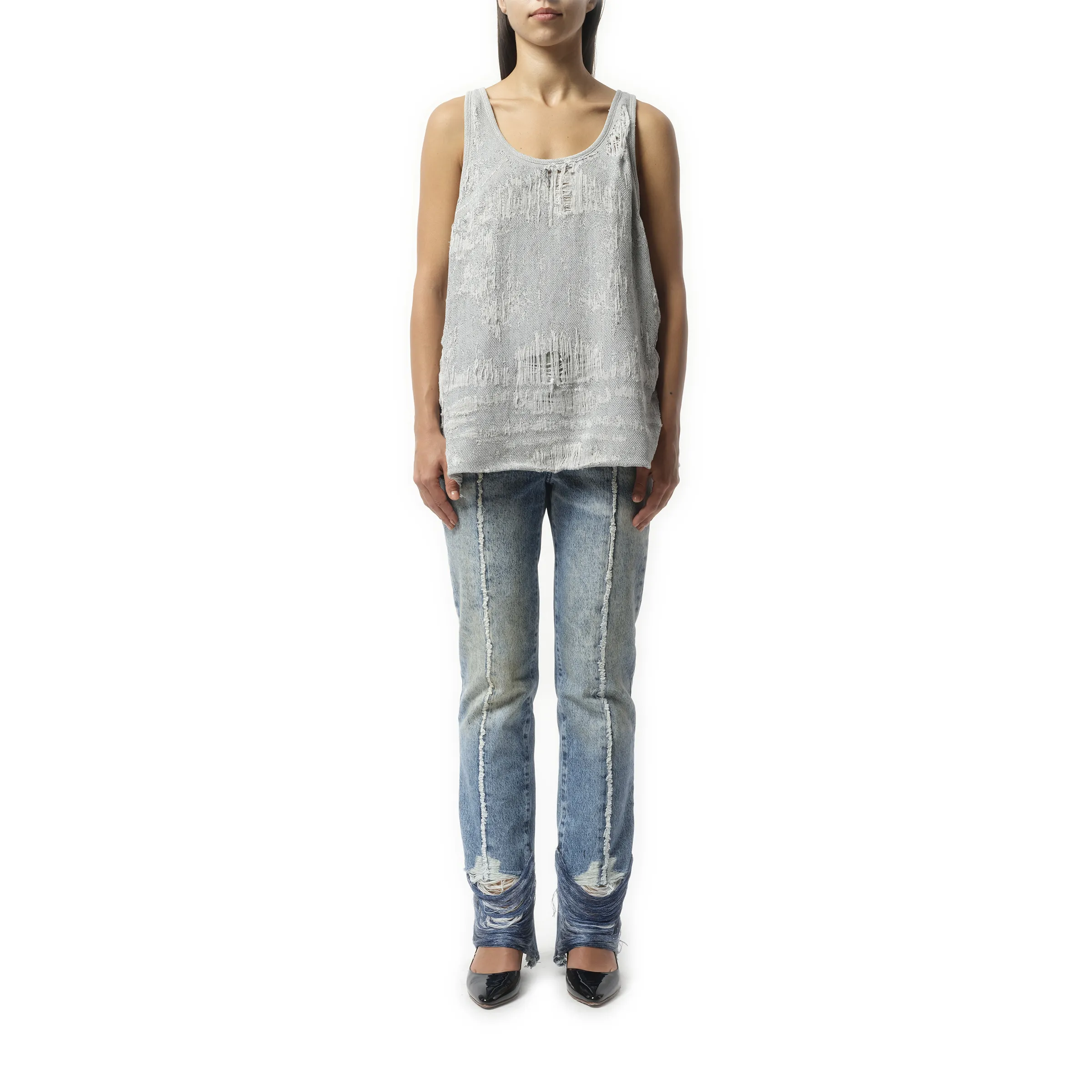 DE-Dalby Distressed Top in Blue sold by MARAIS product image thumbnail 4