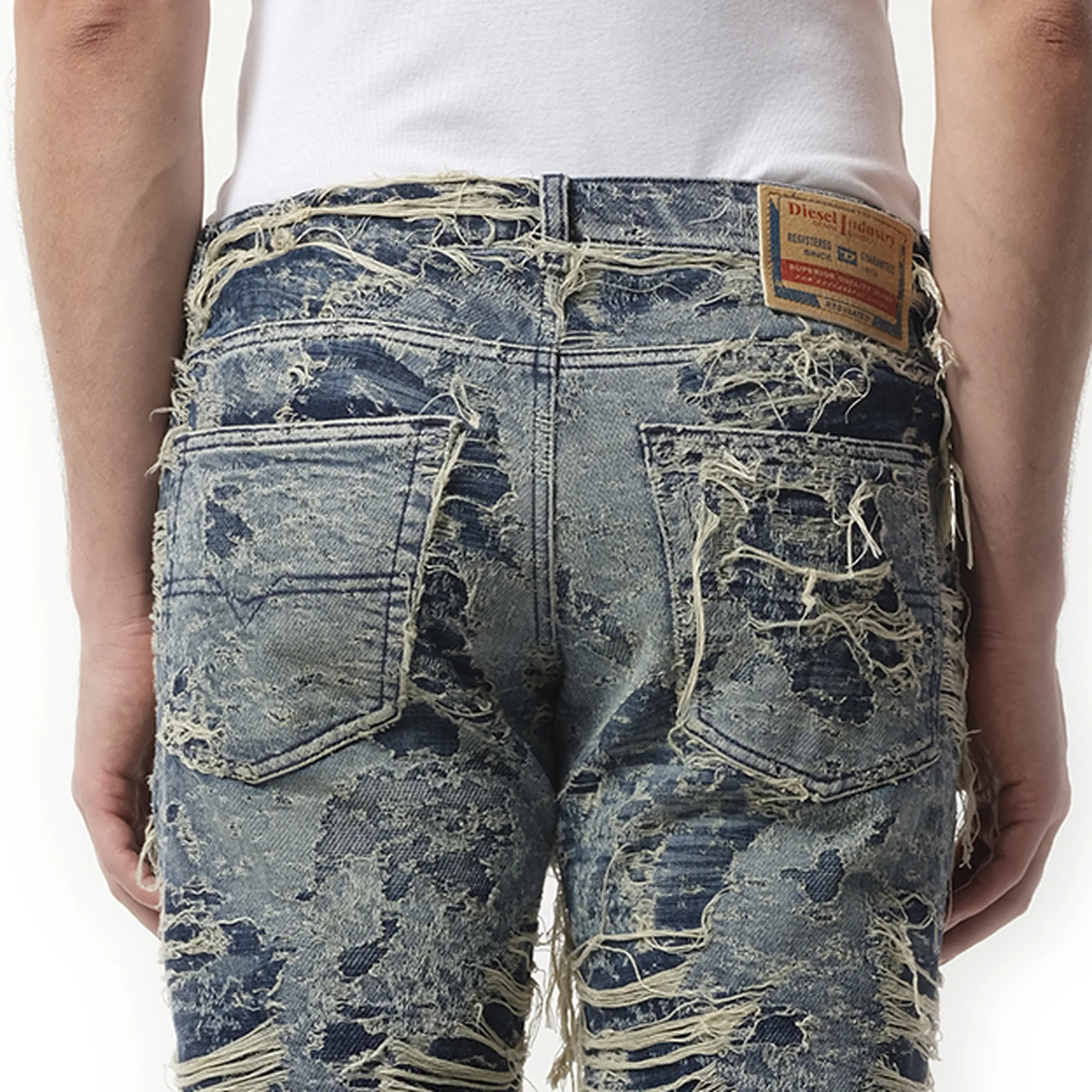 2023 D-Finitive Distressed Jeans in Blue sold by MARAIS product image thumbnail 3