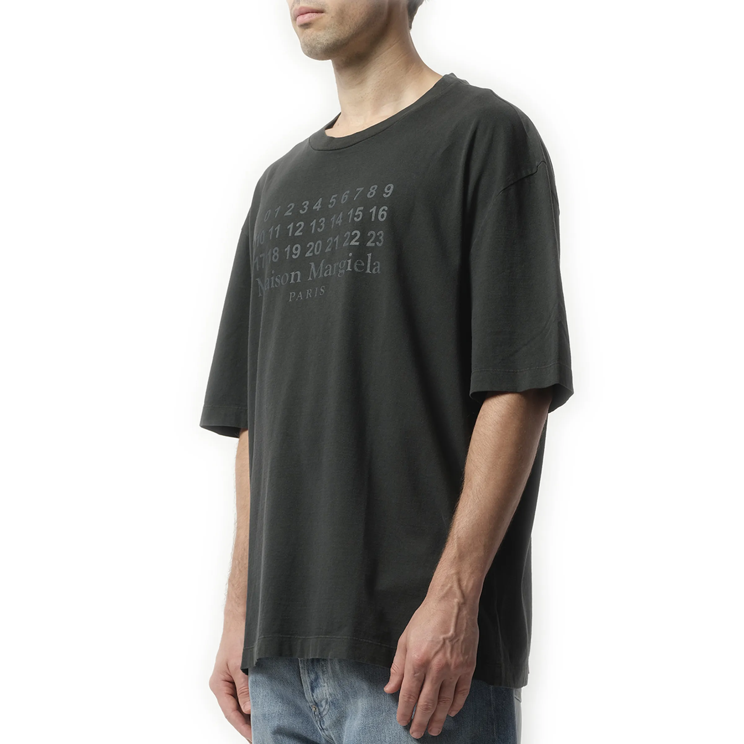 Number Logo T-Shirt in Washed Black sold by MARAIS product image thumbnail 5