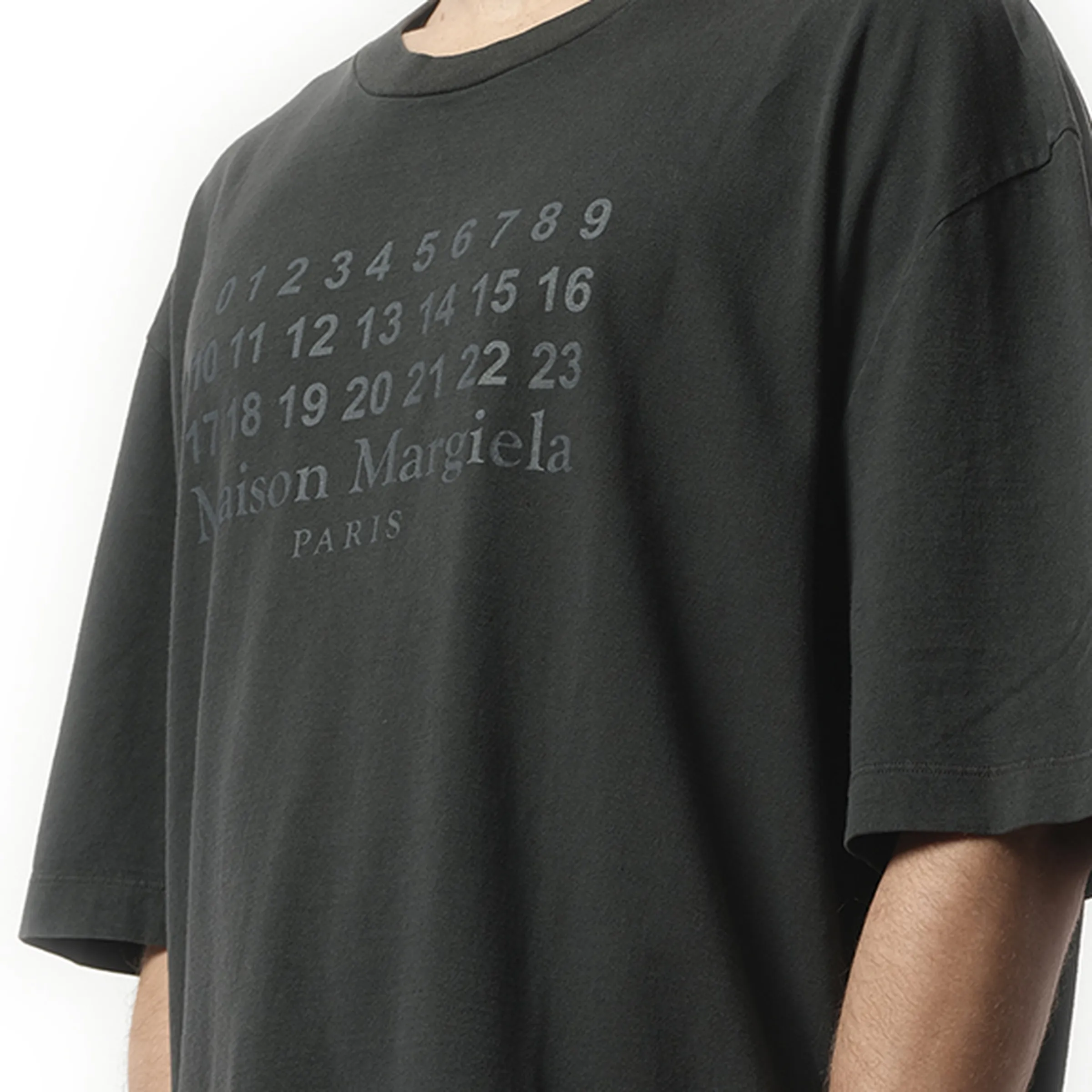 Number Logo T-Shirt in Washed Black sold by MARAIS product image thumbnail 3