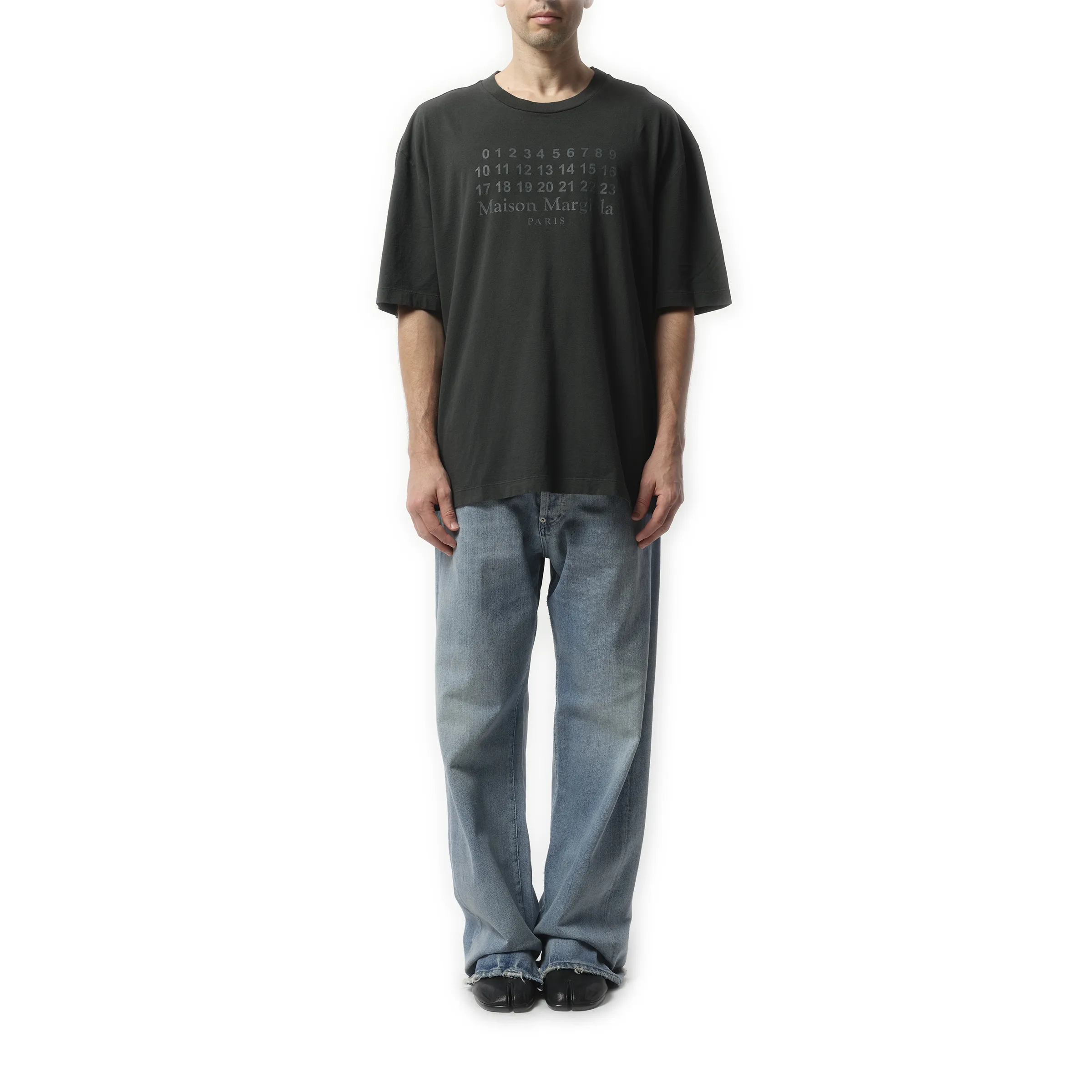 Number Logo T-Shirt in Washed Black sold by MARAIS product image thumbnail 4