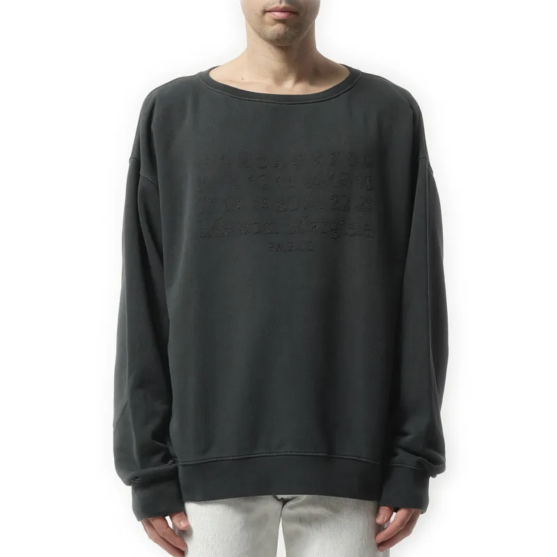 Memory of Logo Sweatshirt in Washed Black made by Maison Margiela