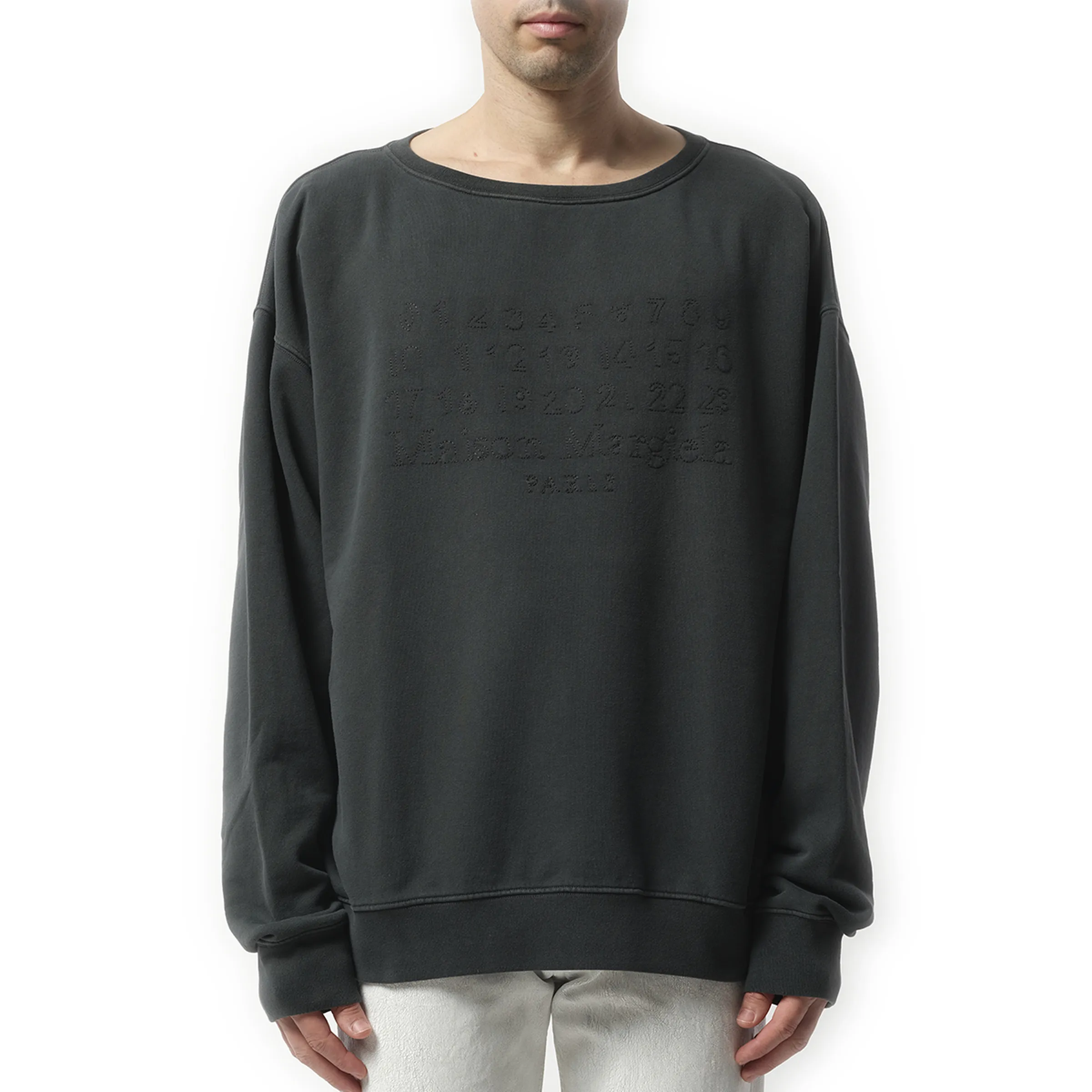 Memory of Logo Sweatshirt in Washed Black sold by MARAIS