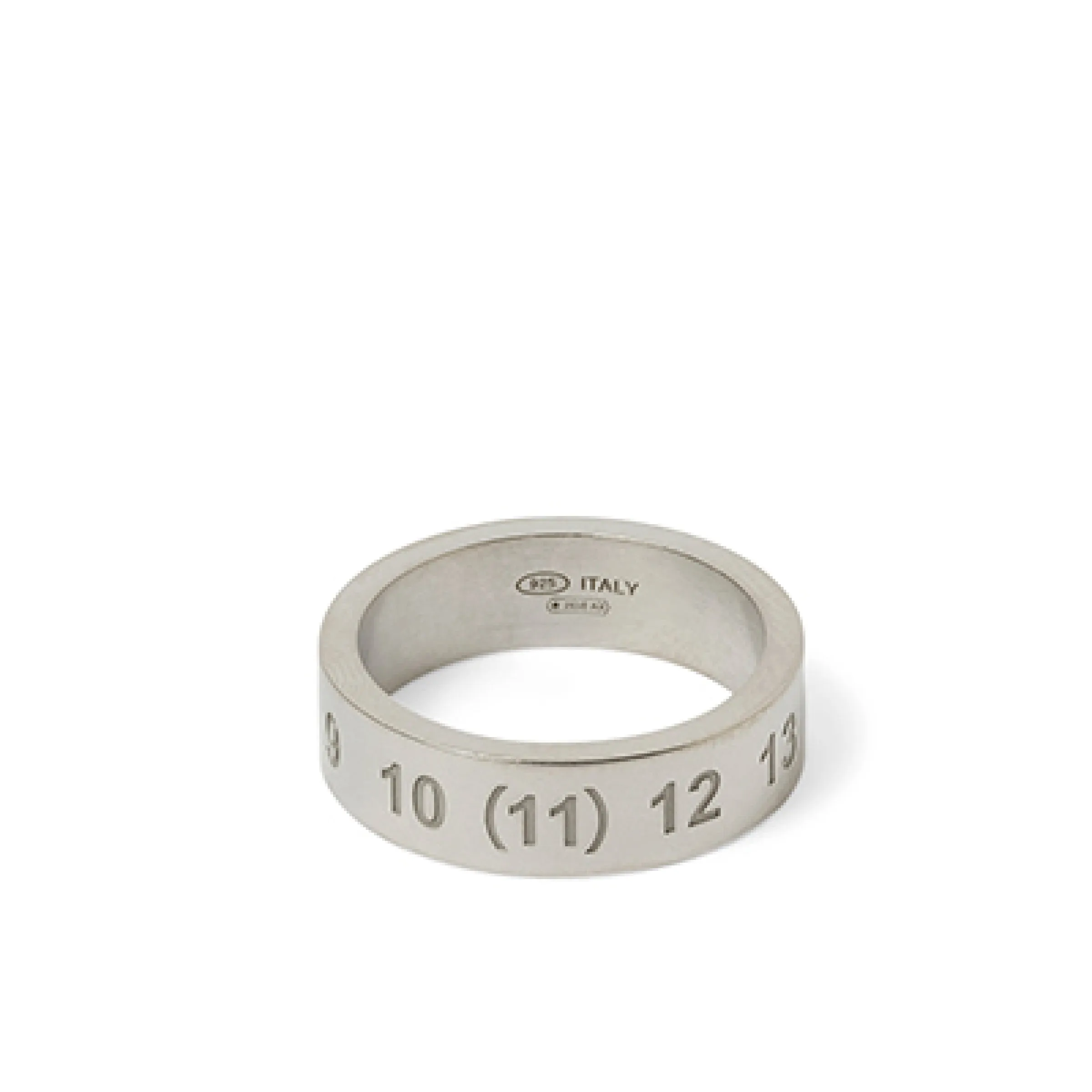 Number Reference Ring 6.5mm in Silver sold by MARAIS