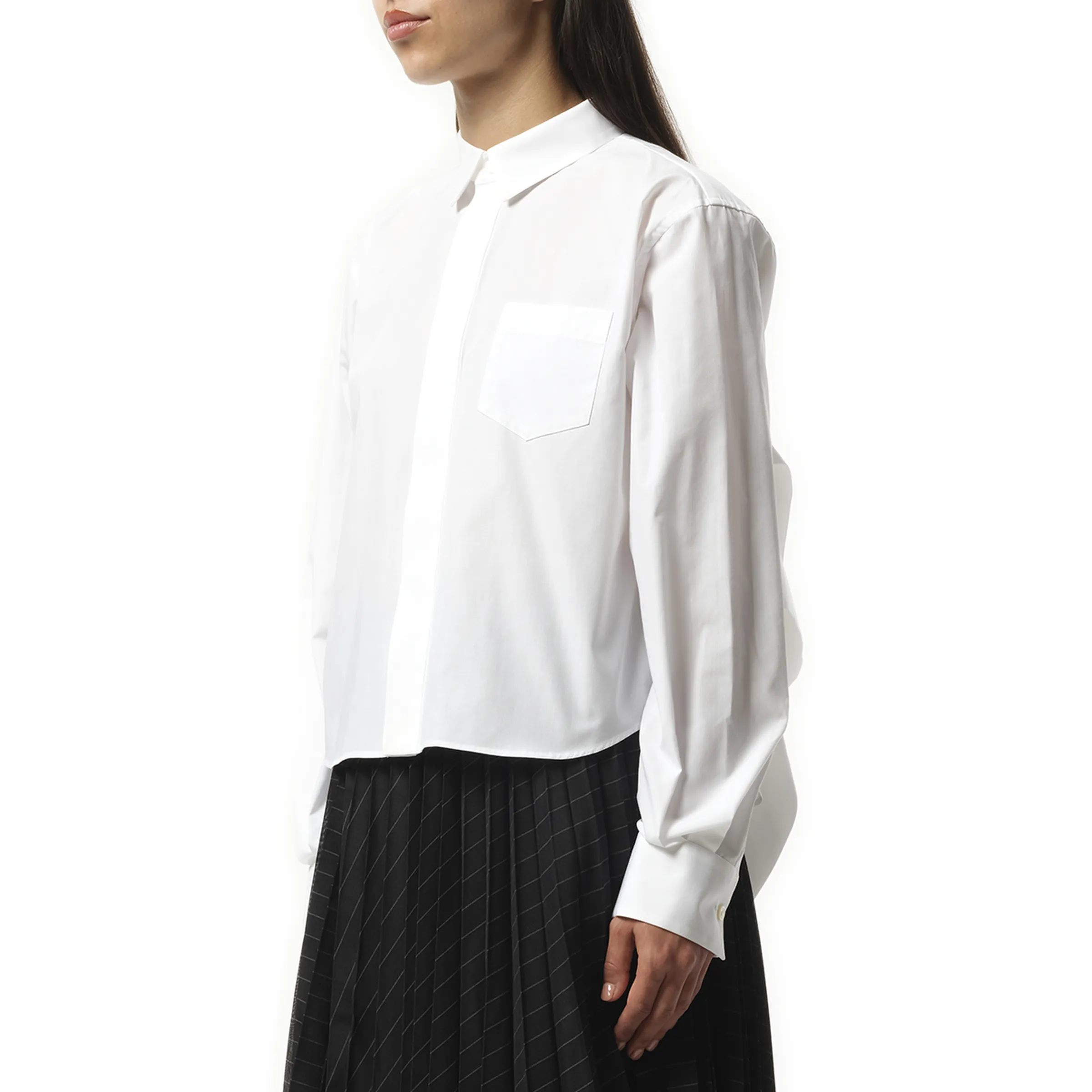 Poplin Flap Shirt in Off White sold by MARAIS product image thumbnail 5