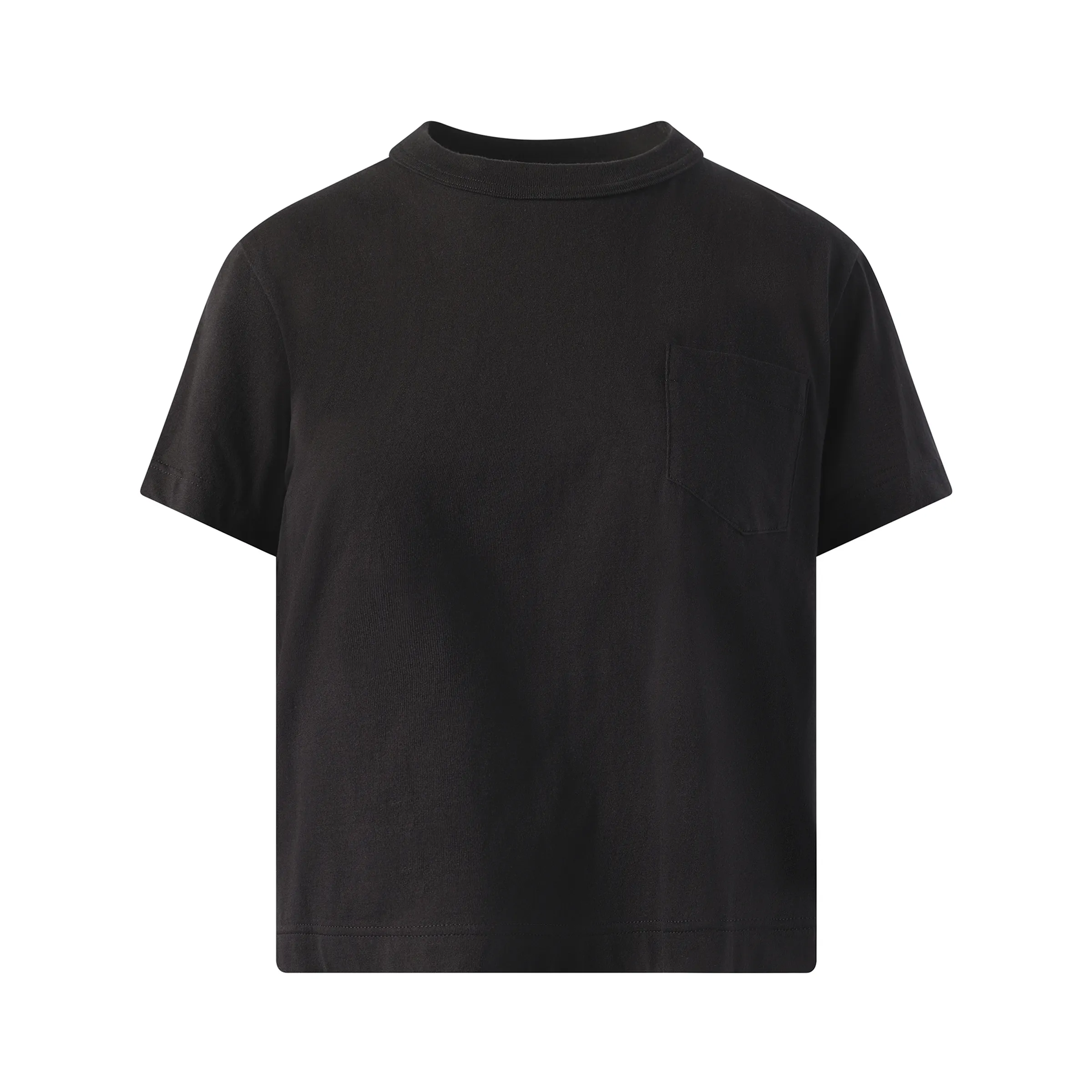 Satin x Cotton Jersey T-Shirt in Black sold by MARAIS product image thumbnail 2