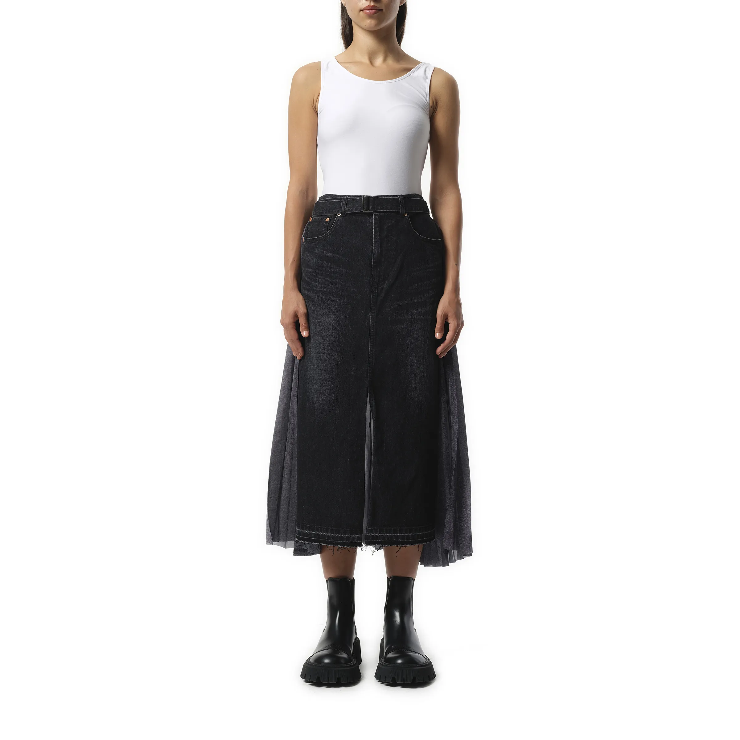 Denim Skirt in Black sold by MARAIS product image thumbnail 4
