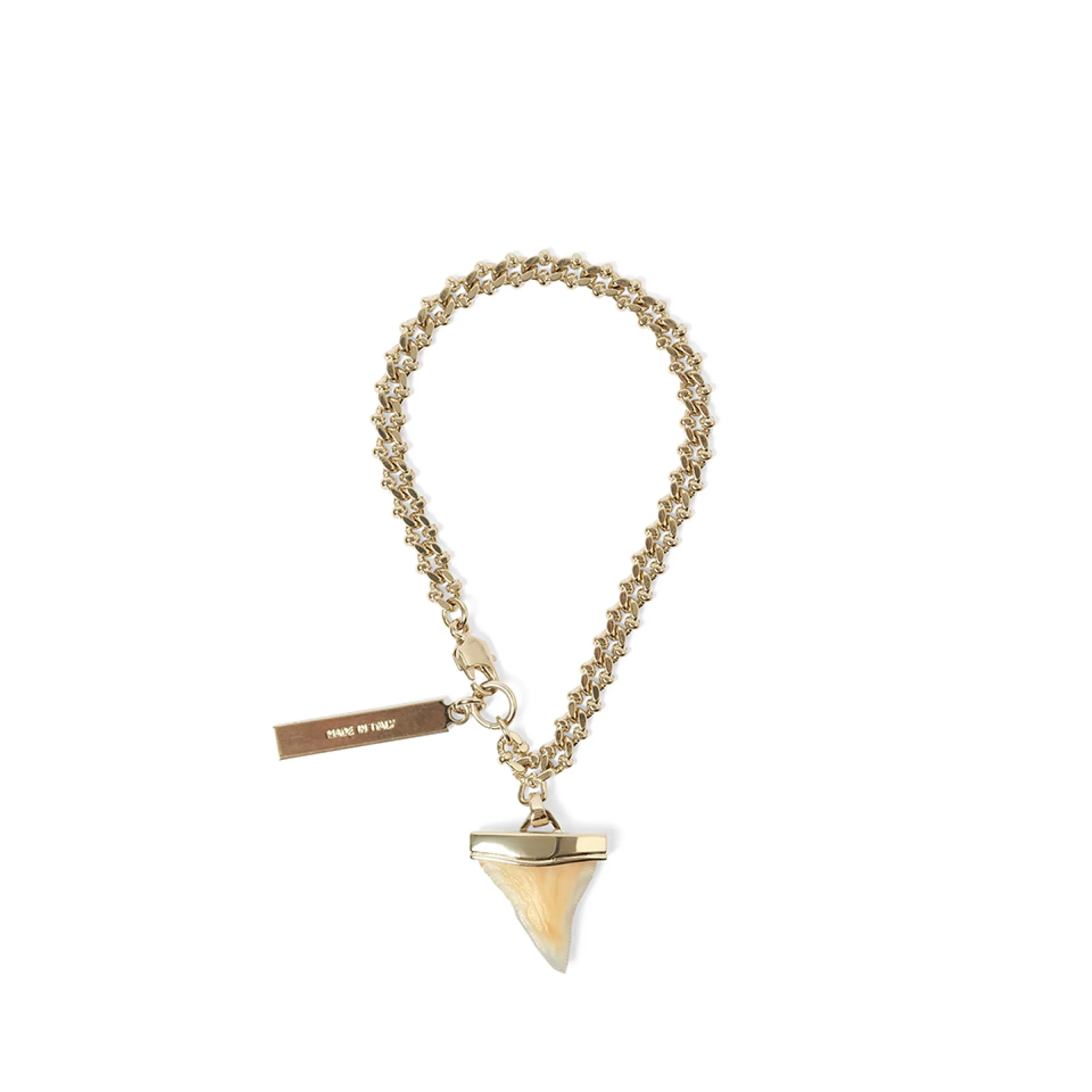 S Shark Tooth Bracelet in Gold sold by MARAIS