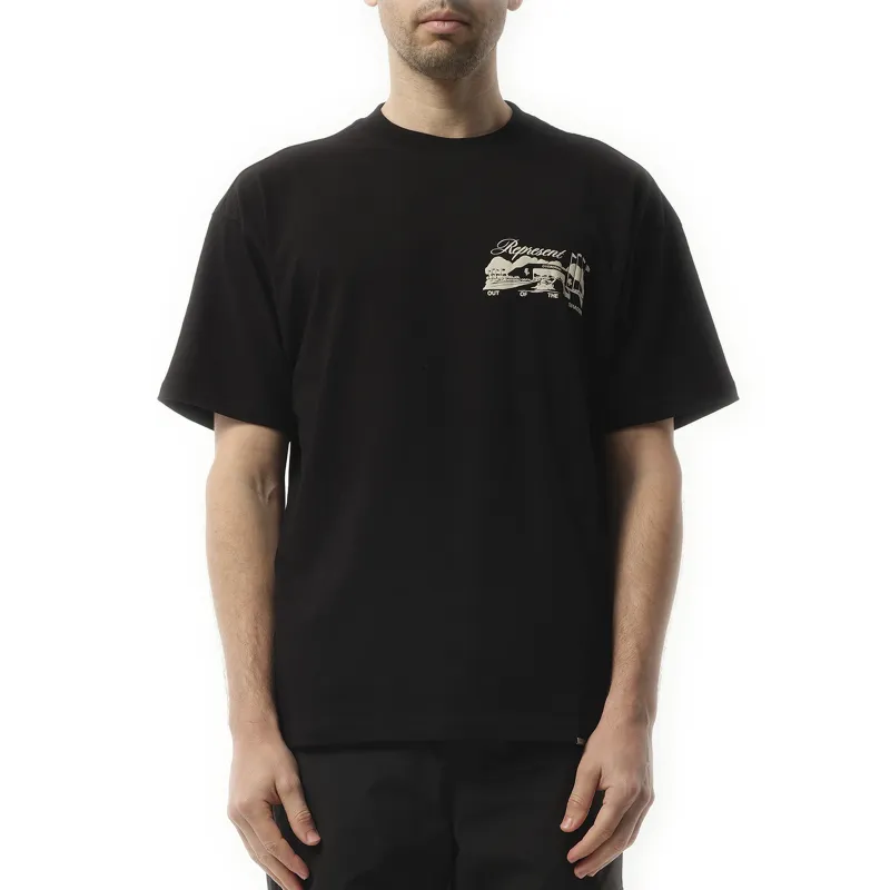 Race Way T-Shirt in Jet Black sold by MARAIS