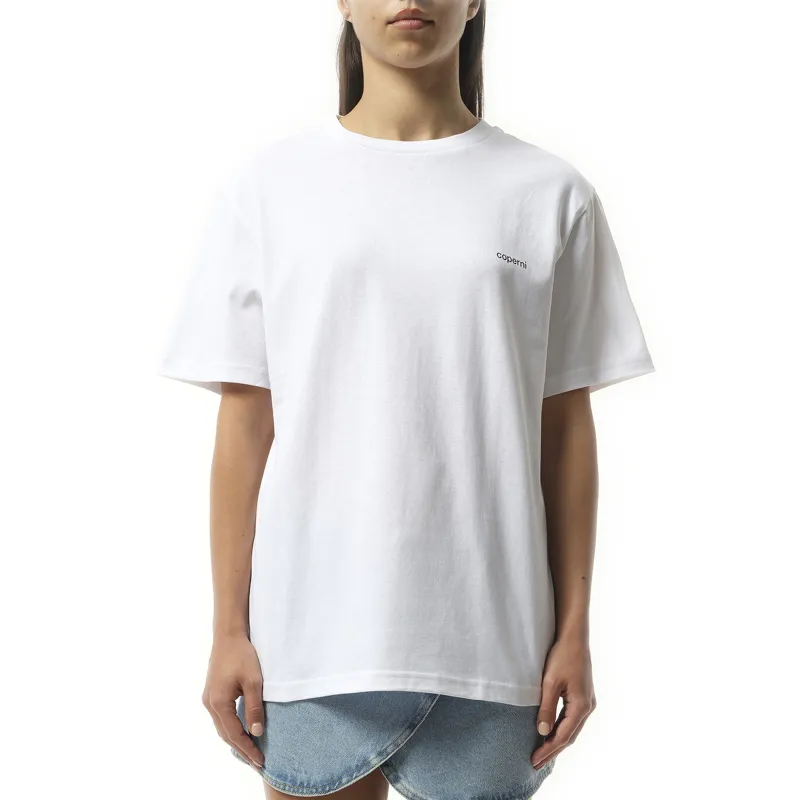 Logo Boxy T-Shirt in White sold by MARAIS
