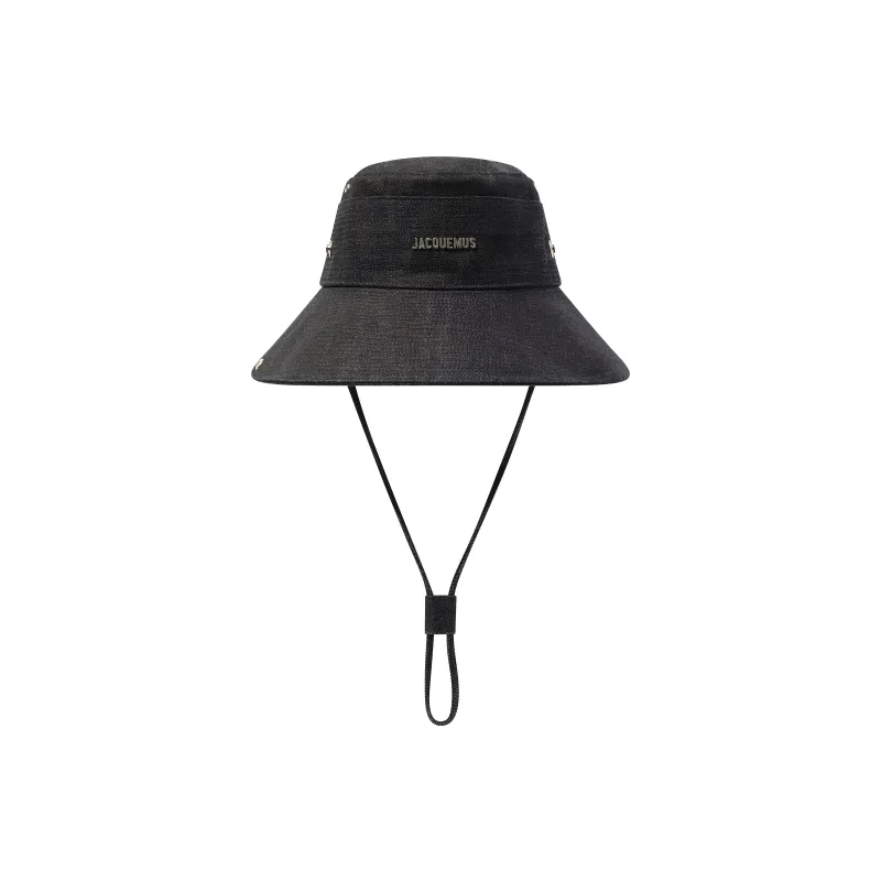 Le Bob Denim Bucket Hat in Navy made by Jacquemus