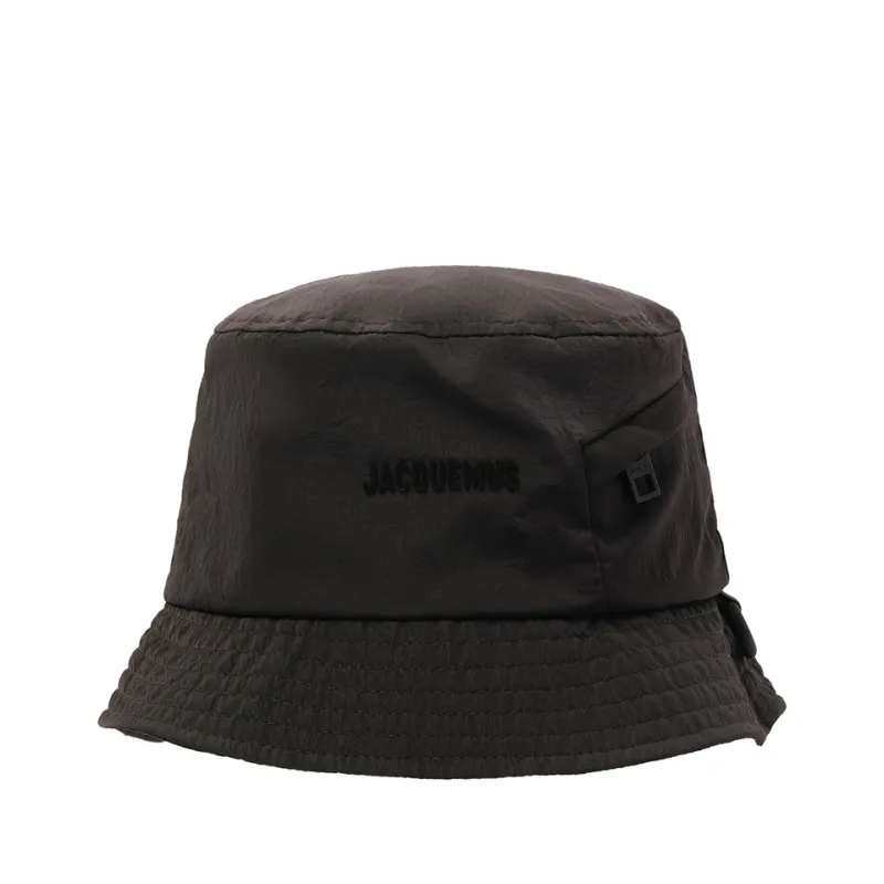 Le Bob Nylon Bucket Hat in Black made by Jacquemus