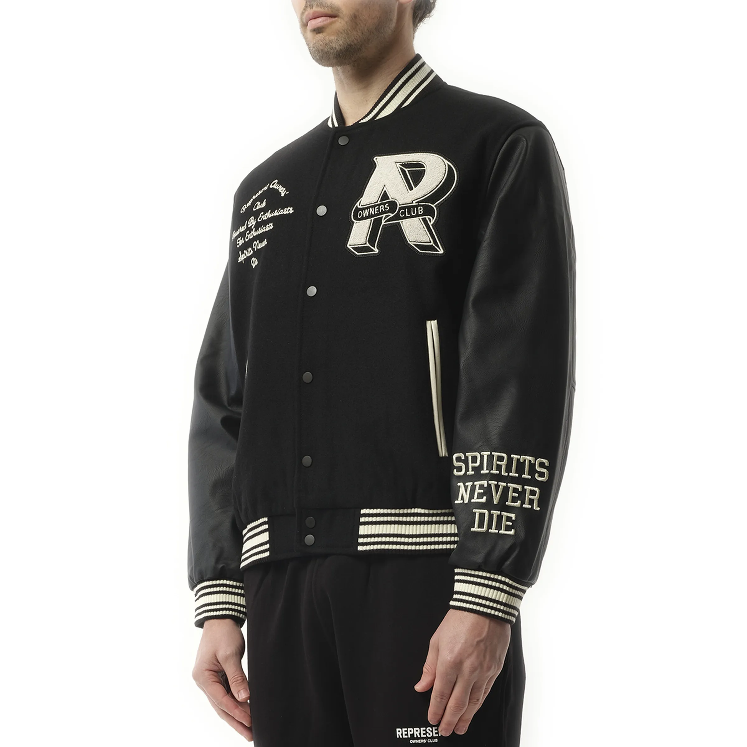 Owners Club Varsity Jacket in Black sold by MARAIS product image thumbnail 5