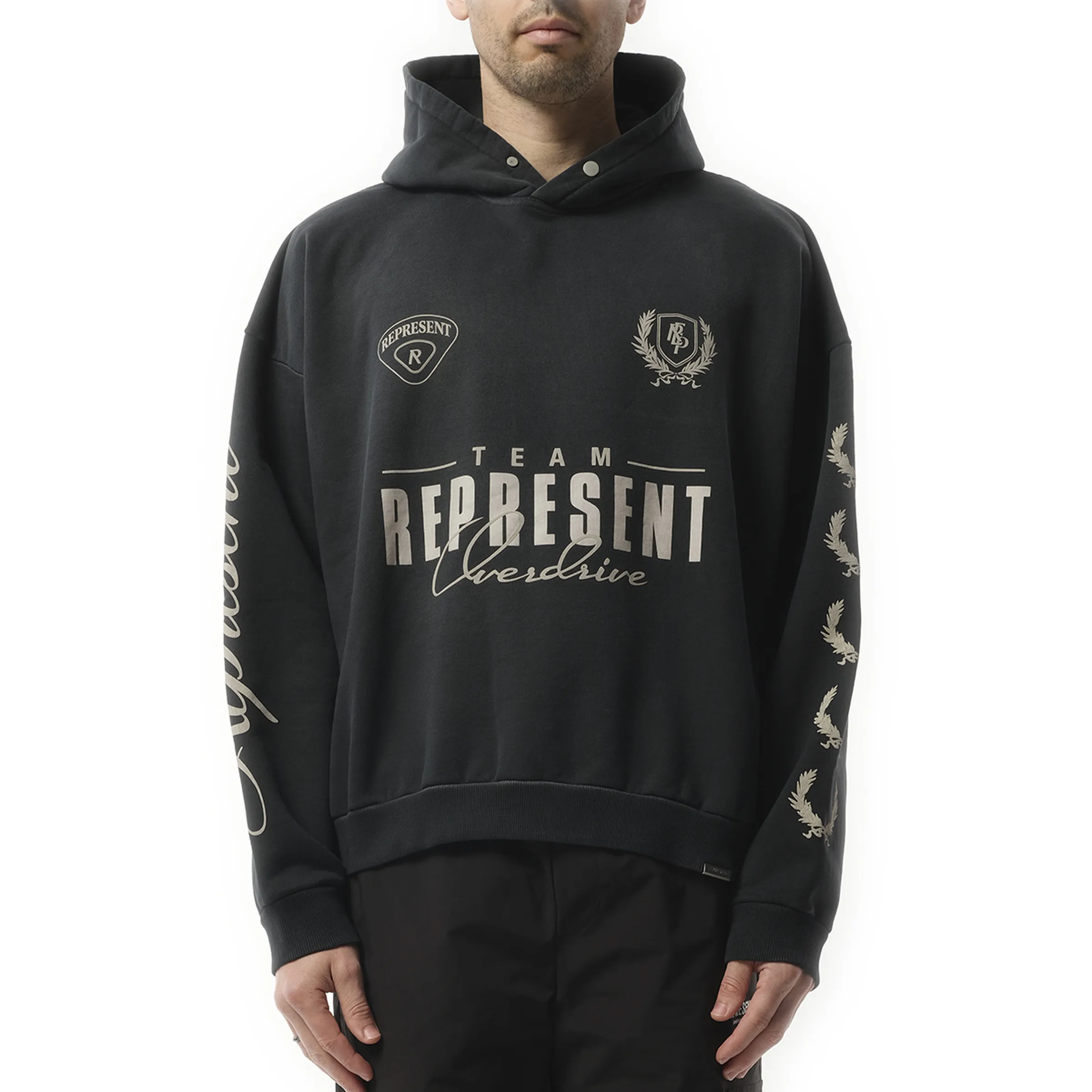 World Championship Hoodie in Stained Black sold by MARAIS