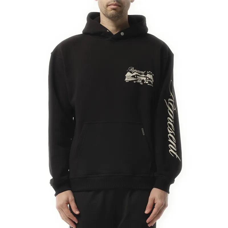 Raceway Hoodie in Jet Black sold by MARAIS