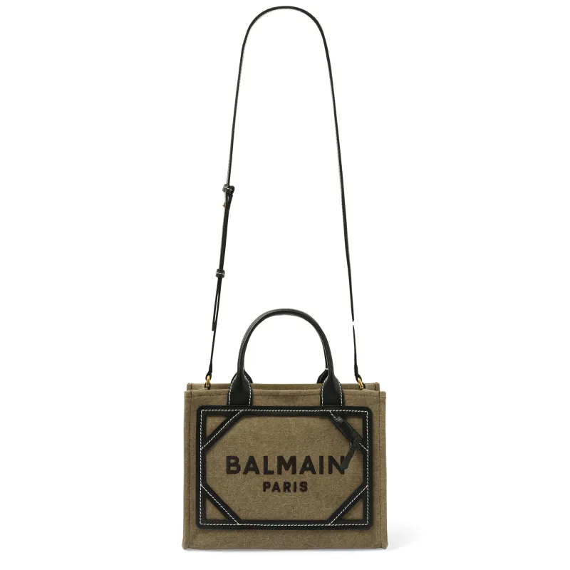 B-Army Small Canvas Shopper Bag in Khaki/Black sold by MARAIS