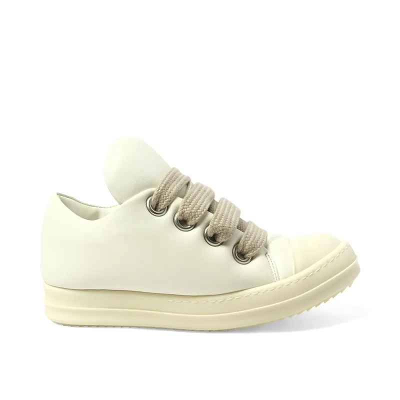 Padded Jumbolace Low Sneaks in Milk/Milk/Milk sold by MARAIS