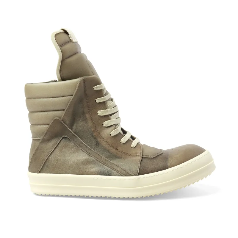 Geobasket Transparent Leather Sneaker in Dust/Milk sold by MARAIS