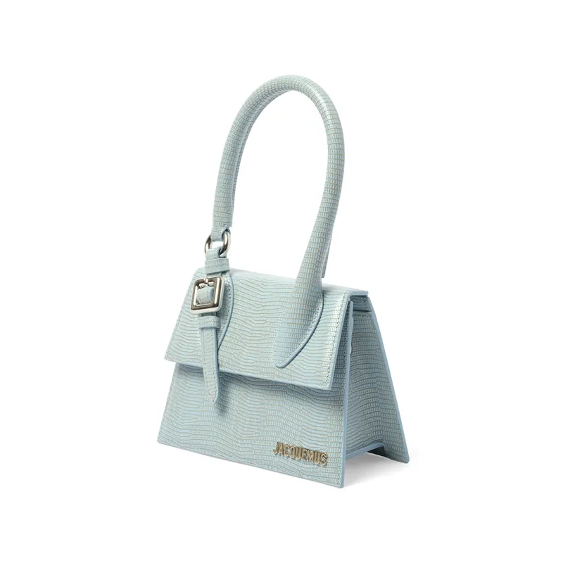 Le Chiquito Moyen Boucle in Light Blue sold by MARAIS