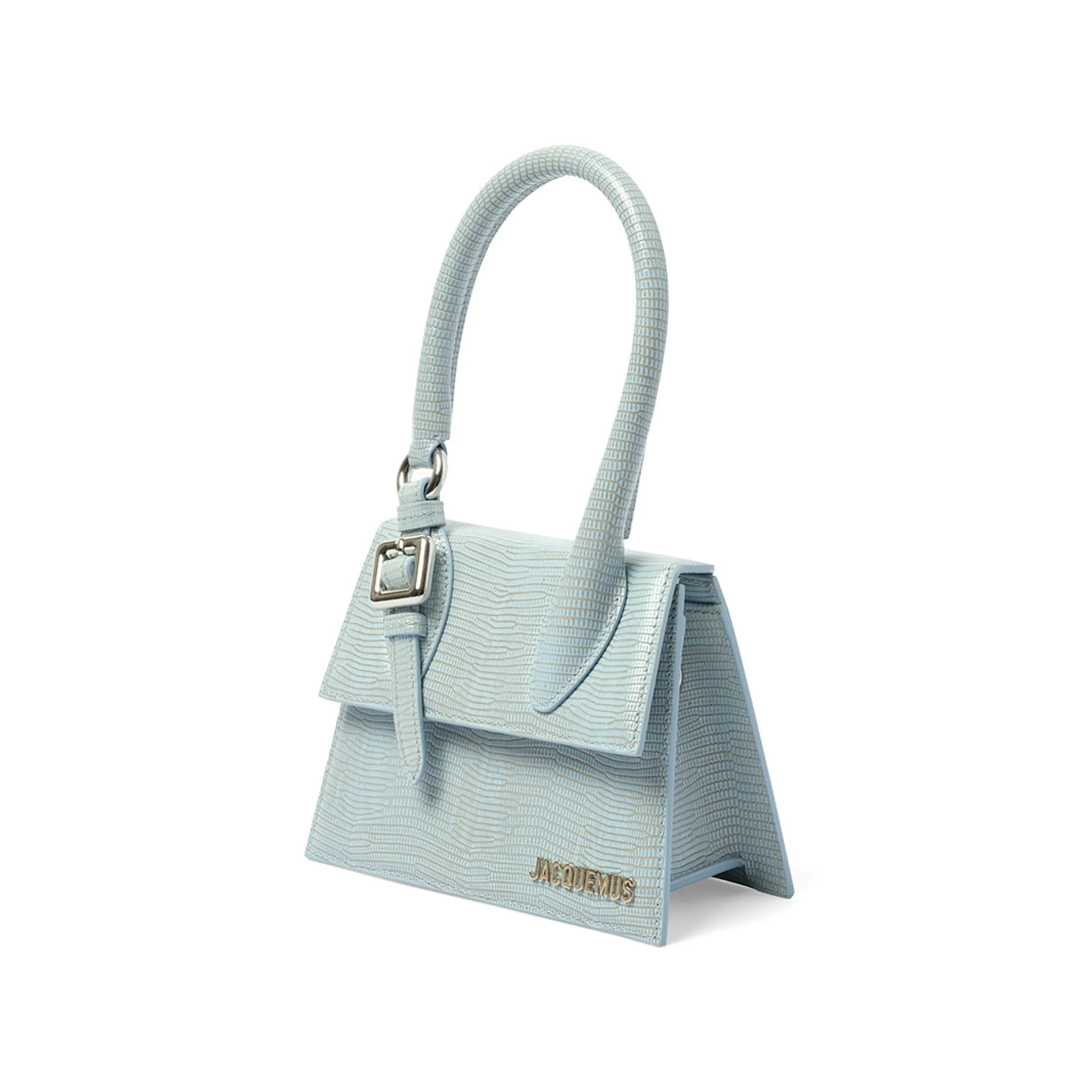 Le Chiquito Moyen Boucle in Light Blue sold by MARAIS