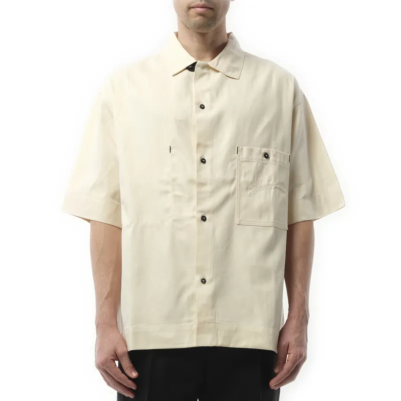 La Chemise Denim Aloe in Off White sold by MARAIS