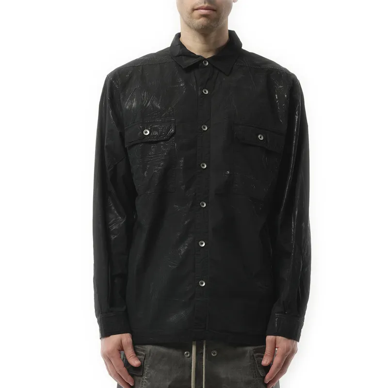 Denim Jumbo Outershirt in Black sold by MARAIS