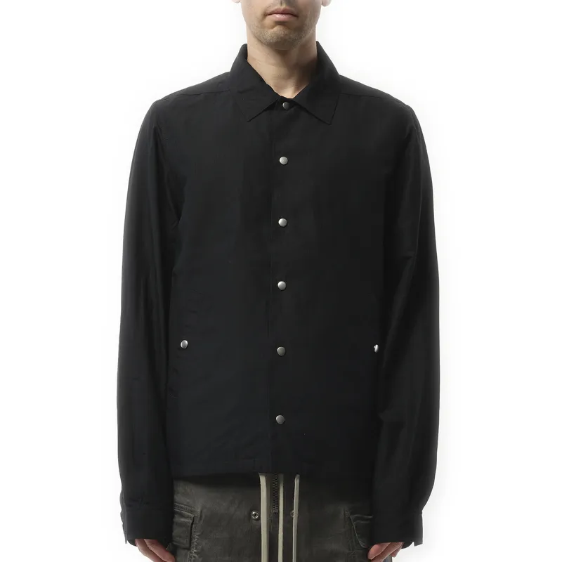 Snapfront Nylon Jacket in Black sold by MARAIS