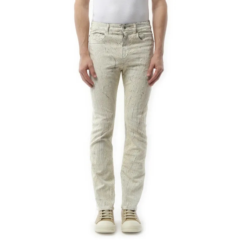 Headon Utility Denim Pants in Milk sold by MARAIS