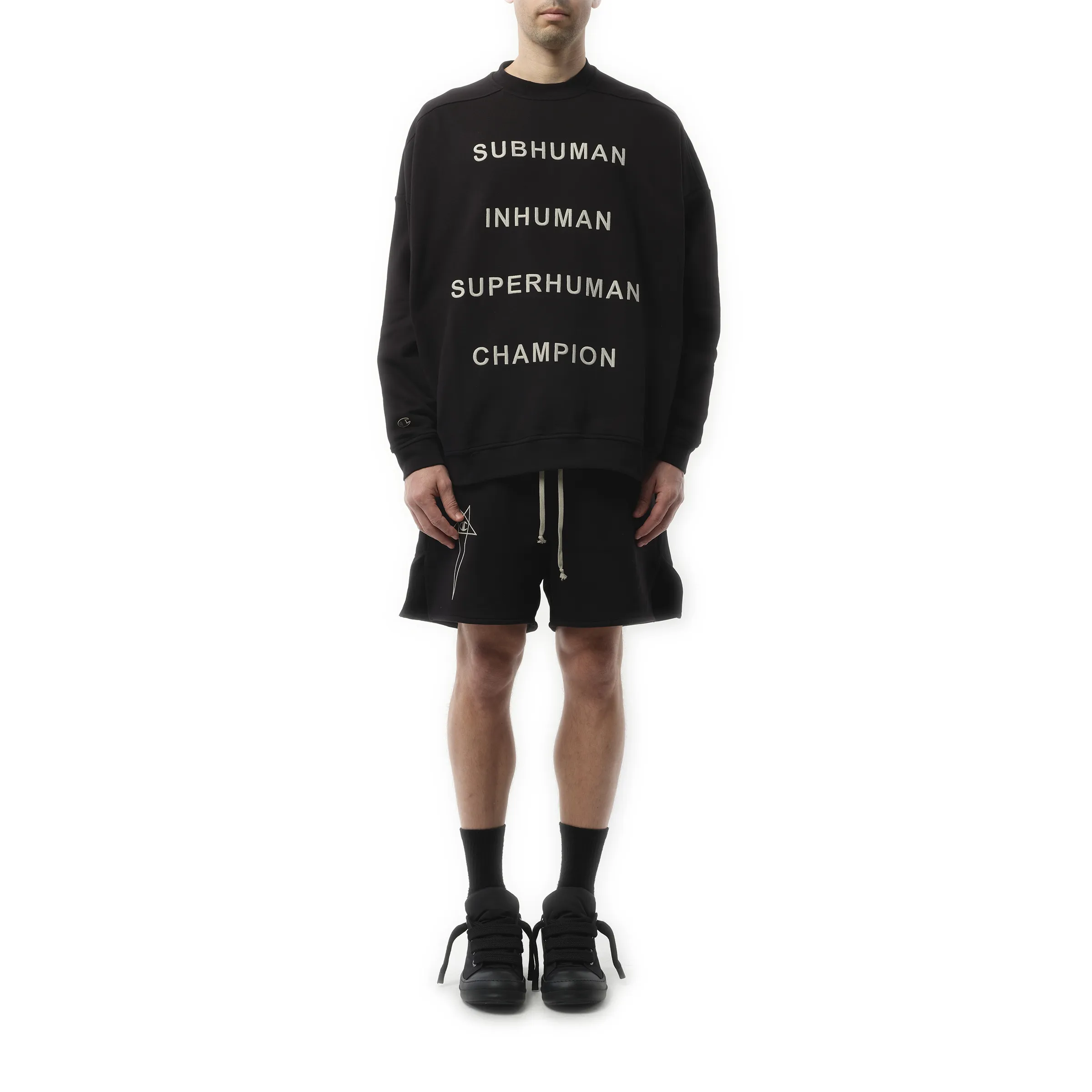 Champion x DRKSHDW Jumbo Sweatshirt in Black sold by MARAIS product image thumbnail 4