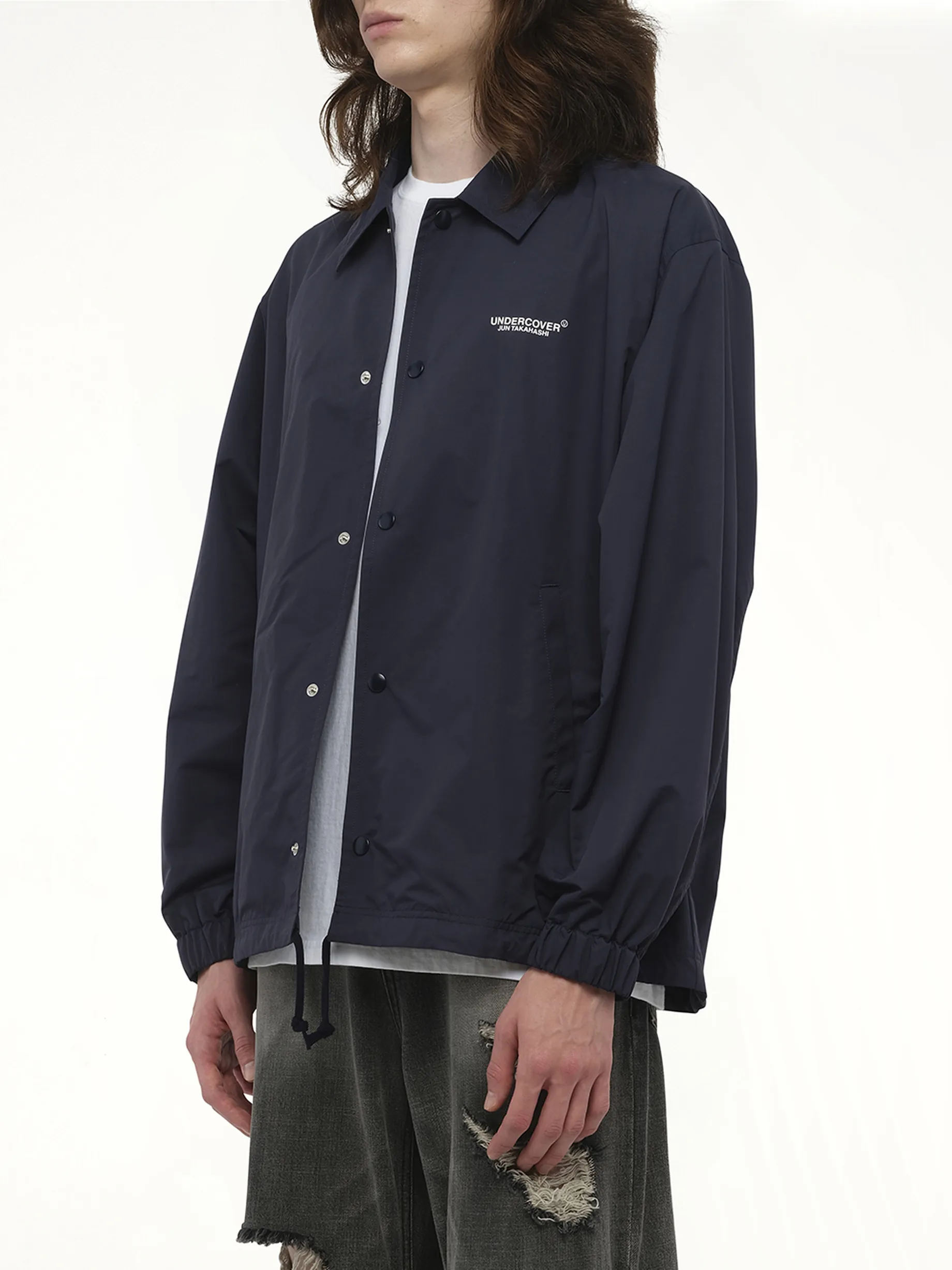 Undercover Coach Jacket in Navy sold by MARAIS product image thumbnail 5
